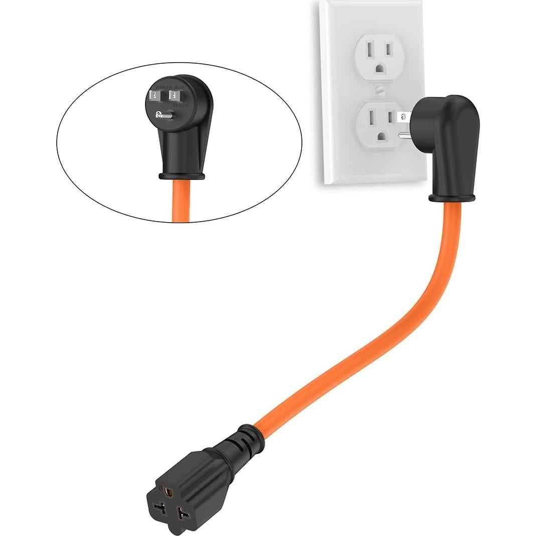 Adaptador de Enchufe 12AWG Nema 5-15P a 5-20R 1 Pie 15A a 20A