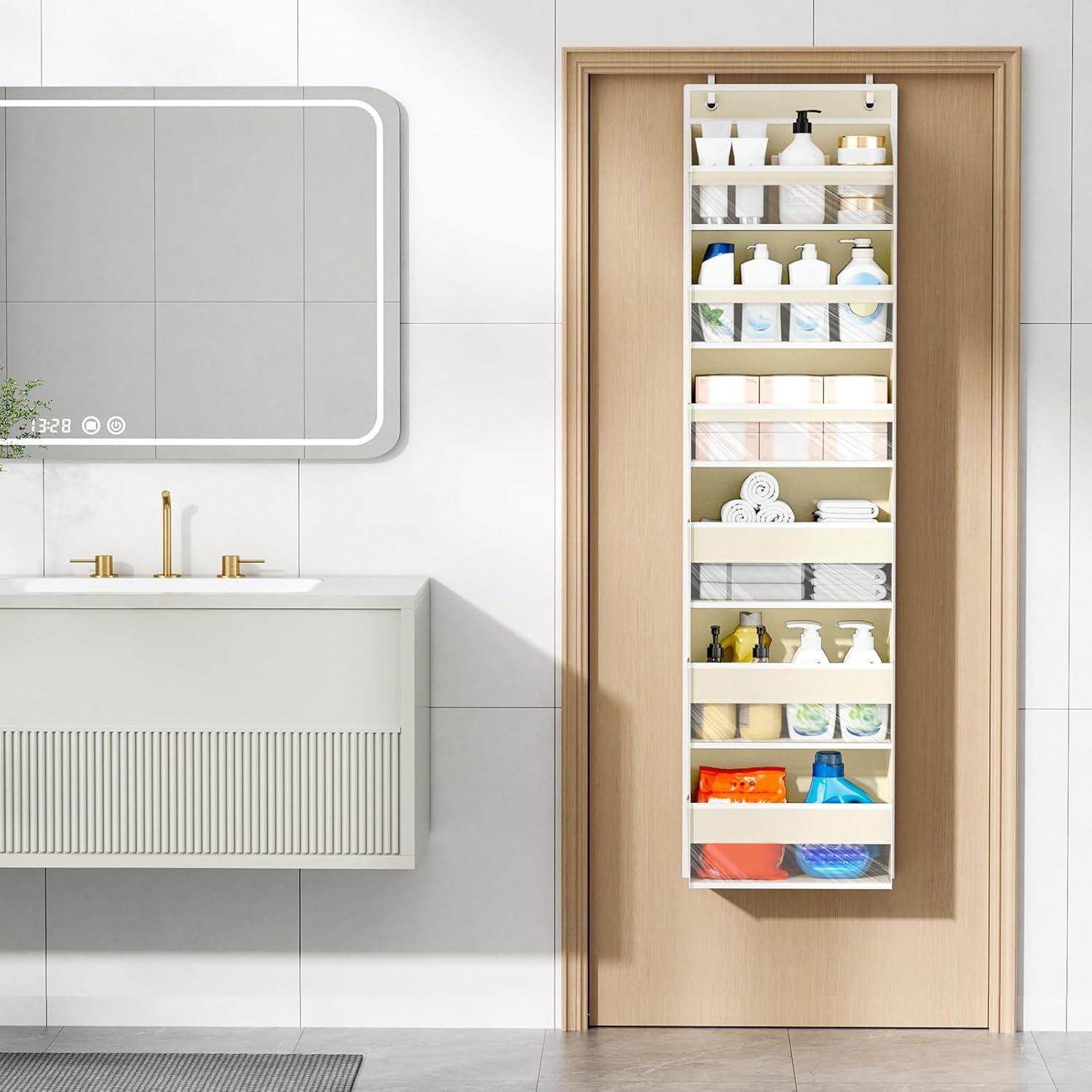 Organizador Colgante Mefirt de 6 Estantes Beige para Puerta