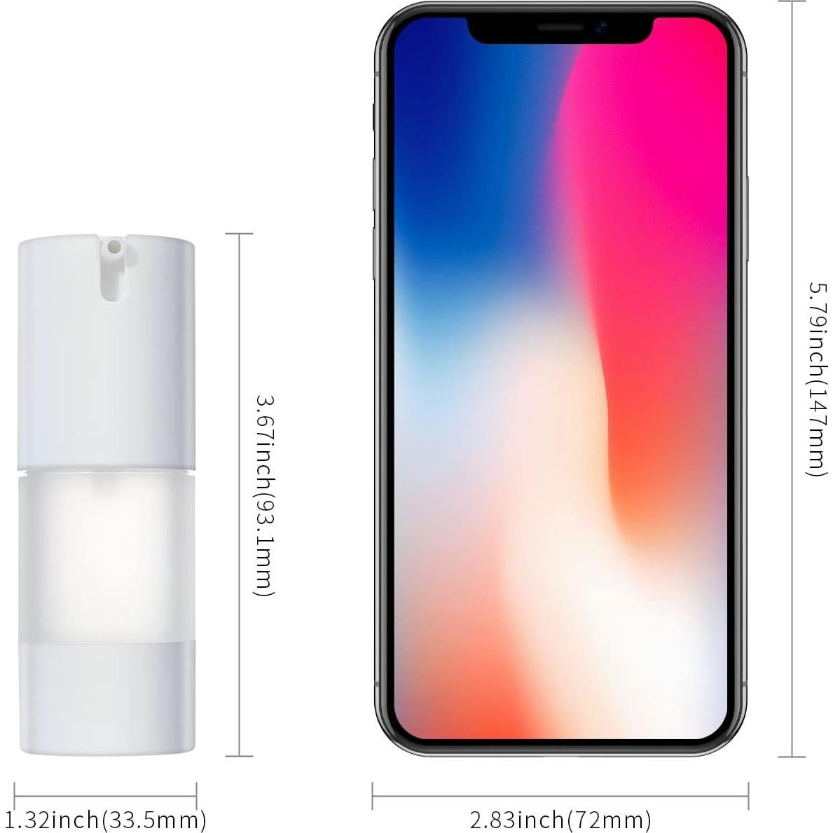 Botellas de bomba sin aire Longway 15ml esmeriladas - Paquete de 6