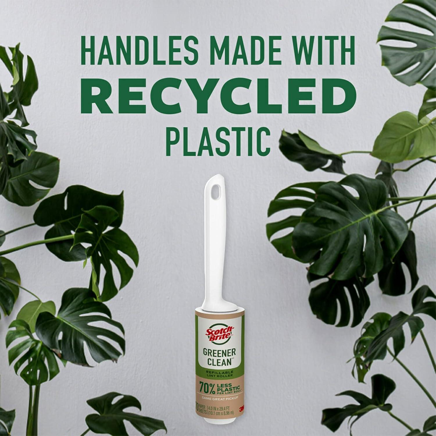 Rodillo Quitapelusas Scotch-Brite Greener Clean, 2 Rodillos Reutilizables