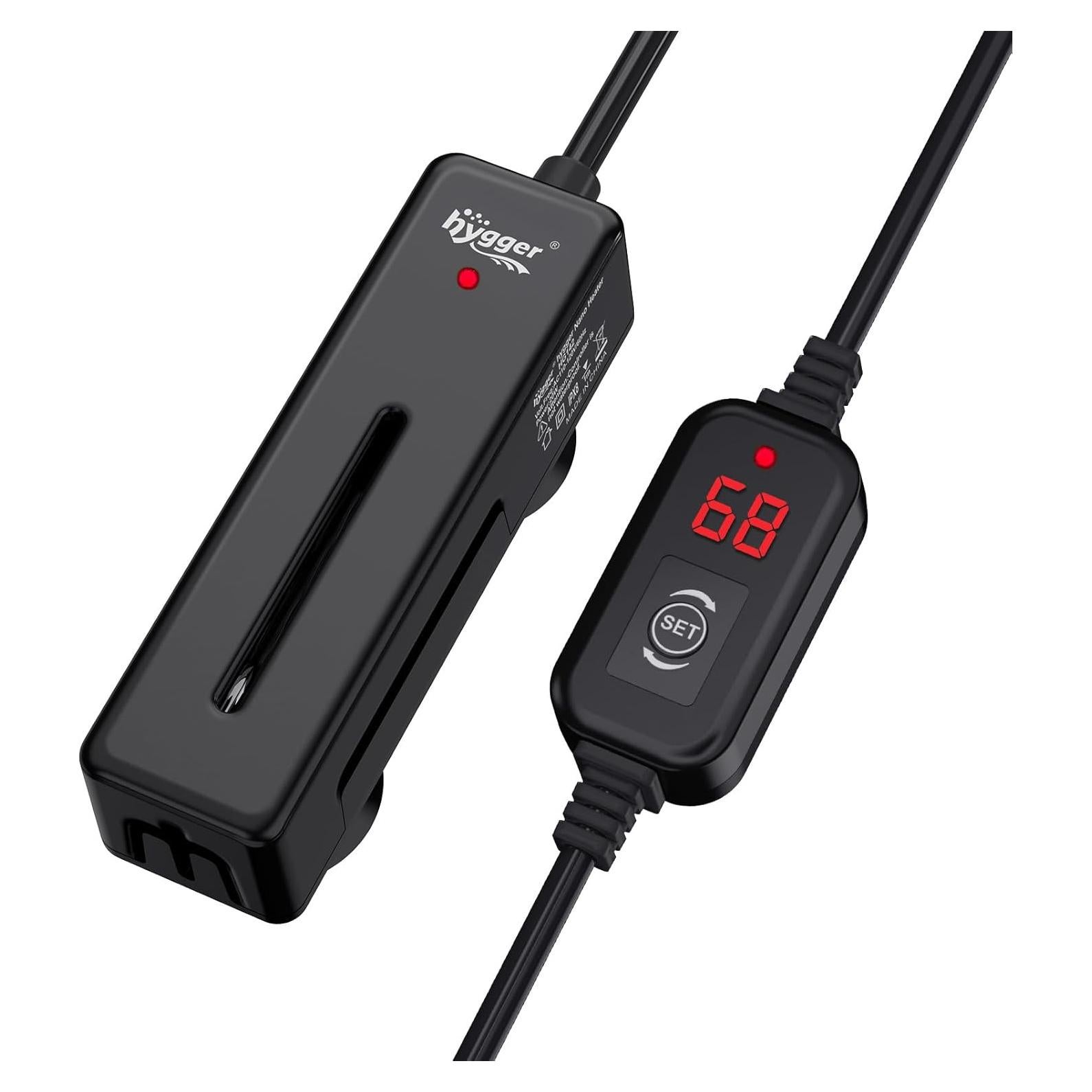 Calentador Sumergible Hygger 20W para Acuarios de 3.79-18.93L