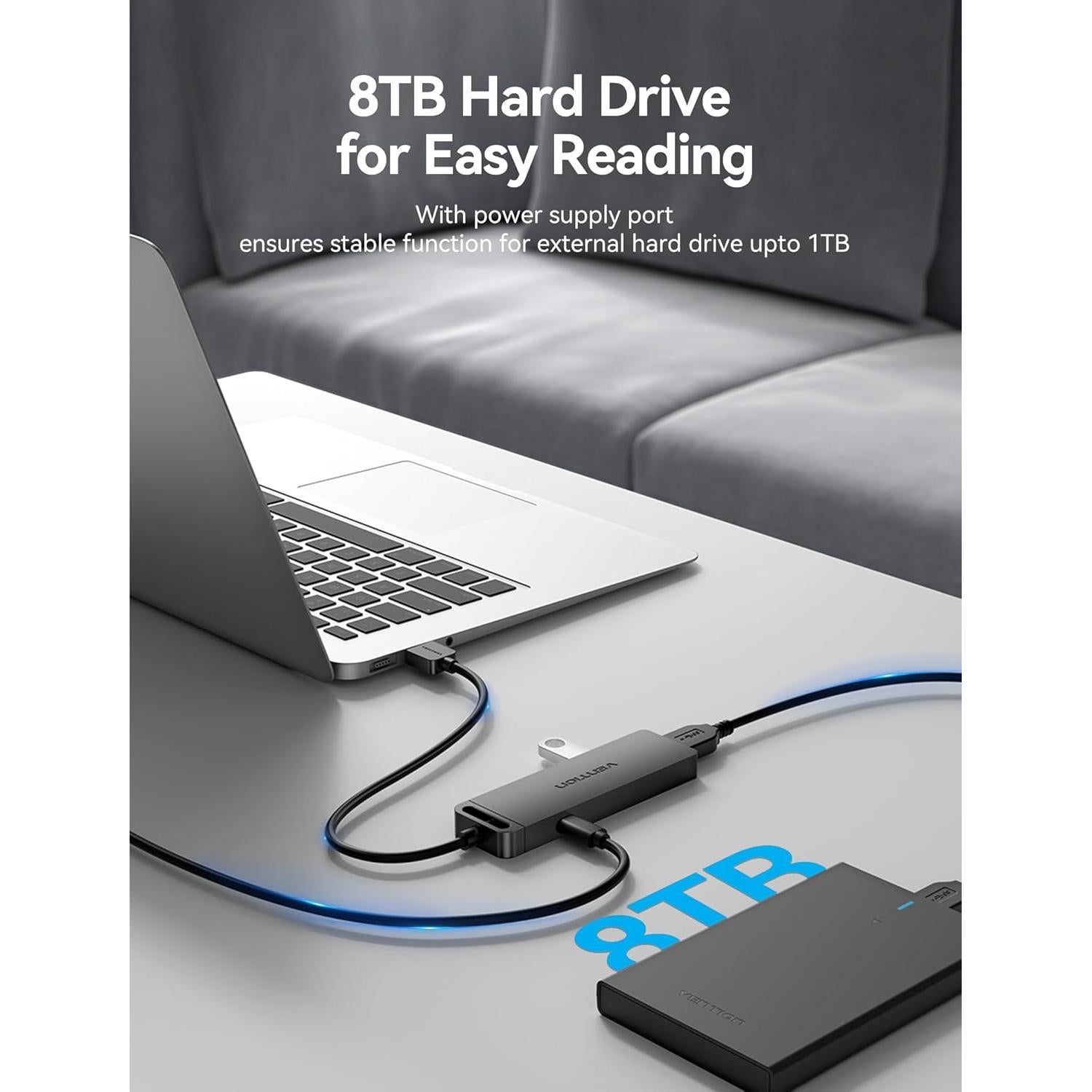 Hub USB 3.0 VENTION 4 Puertos Ultra Delgado 0.15M