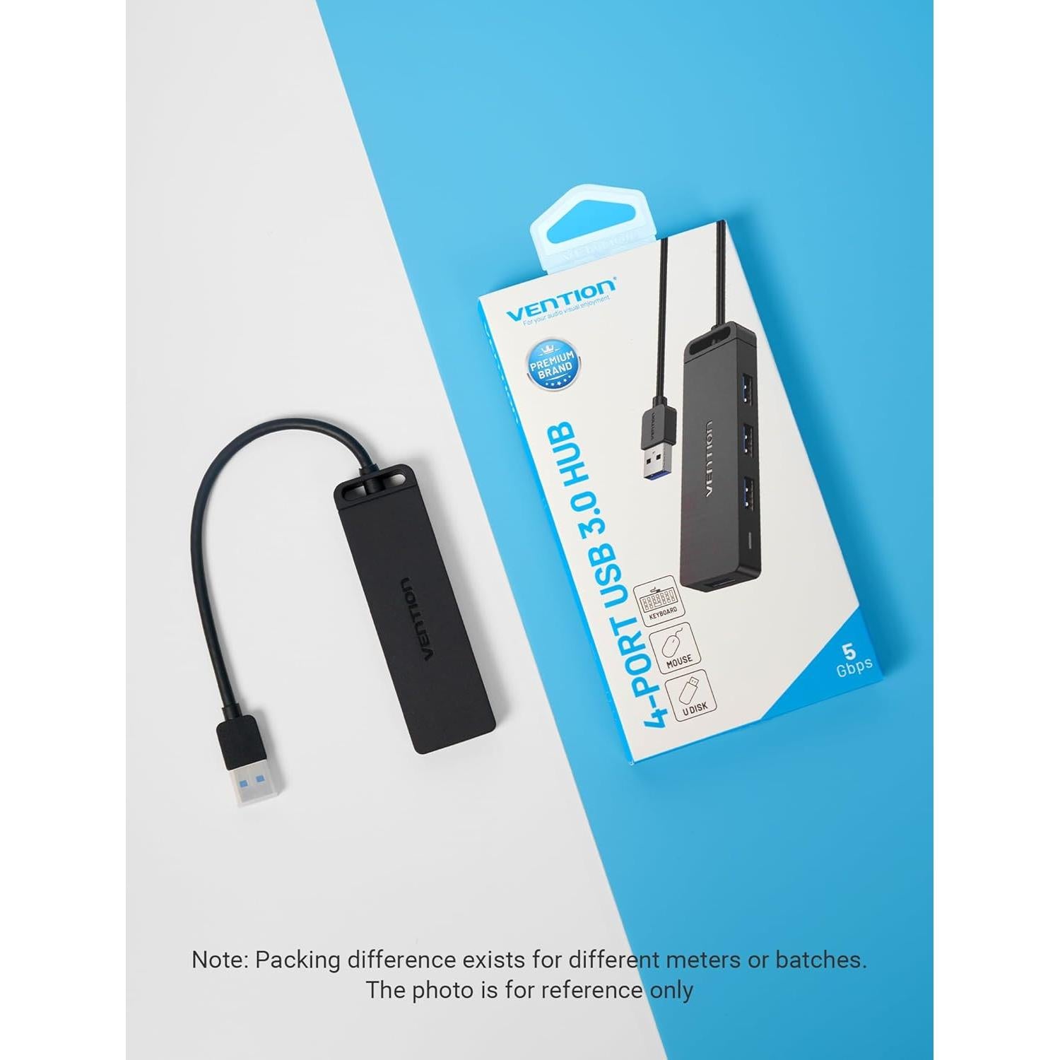 Hub USB 3.0 VENTION 4 Puertos Ultra Delgado 0.15M