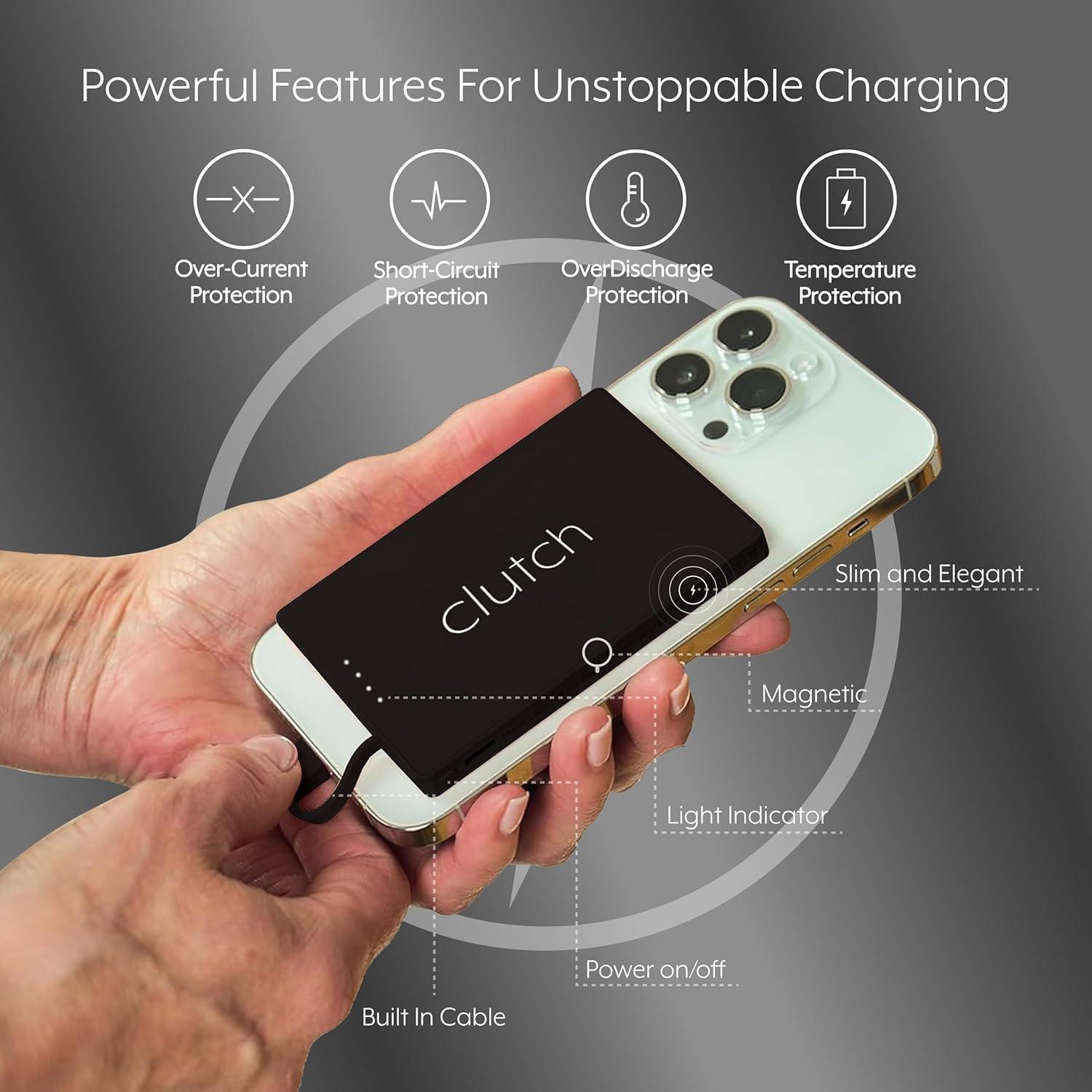 Cargador Portátil USB-C Clutch Pro 5000 mAh Negro