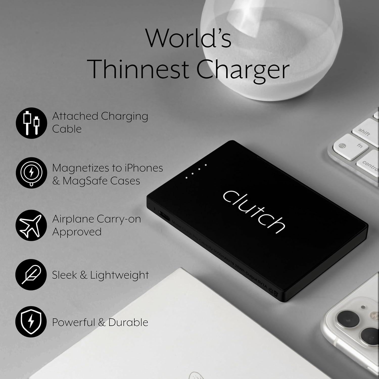 Cargador Portátil USB-C Clutch Pro 5000 mAh Negro