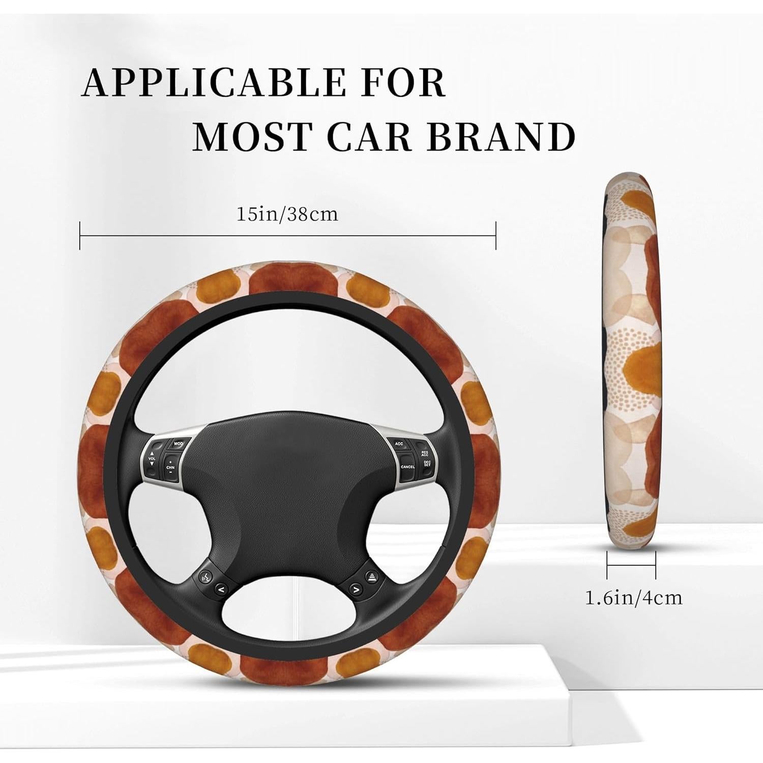 Cubierta de Volante Antideslizante FJyuanqi 38 cm Arte Abstracto