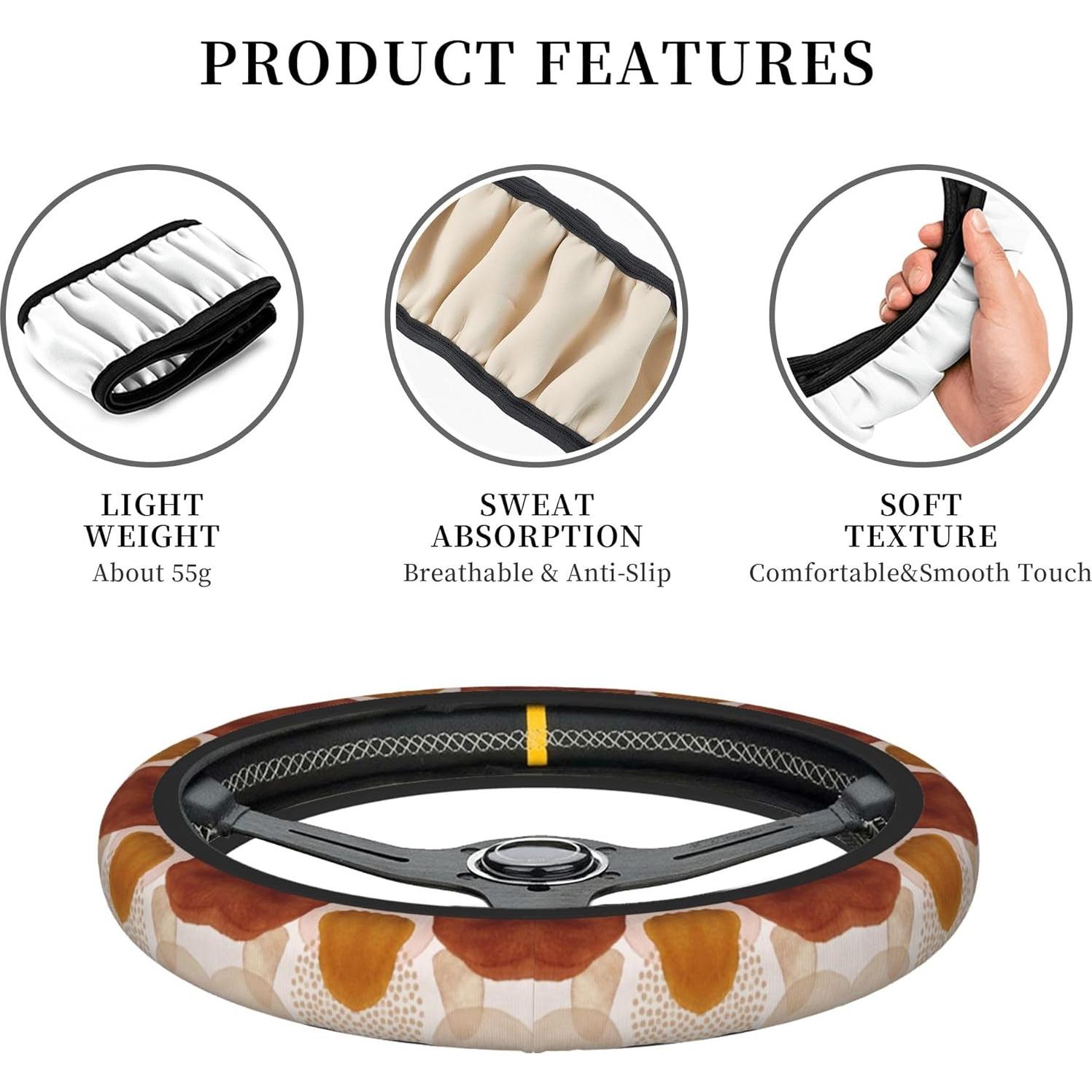 Cubierta de Volante Antideslizante FJyuanqi 38 cm Arte Abstracto