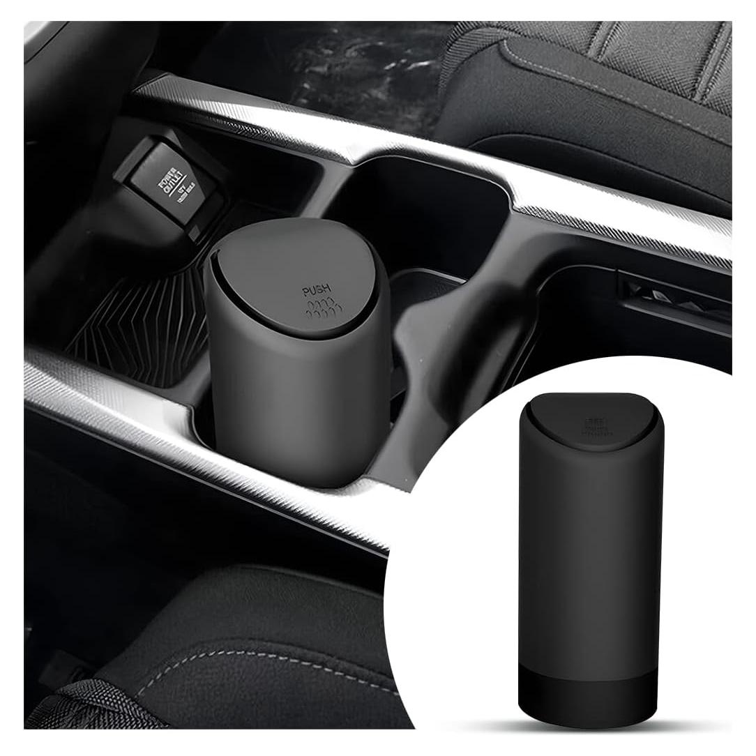 Basurero de Auto BELOMI de Silicona Negro, Portátil e Impermeable