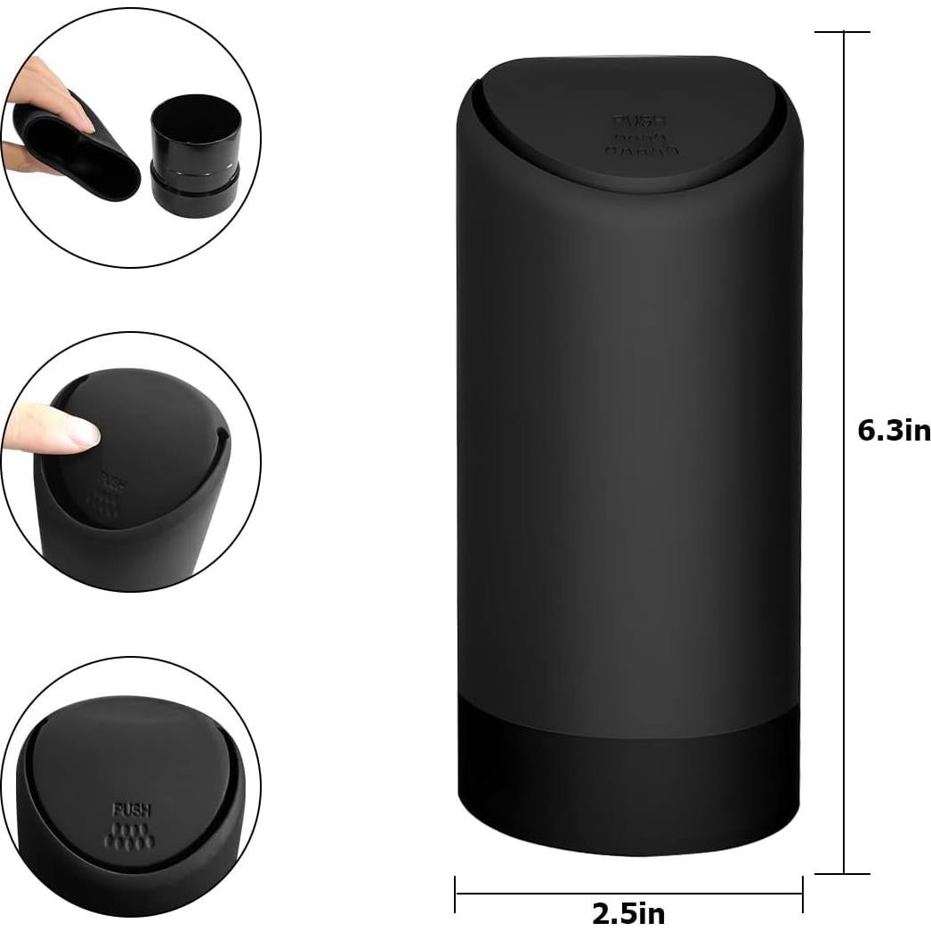 Basurero de Auto BELOMI de Silicona Negro, Portátil e Impermeable