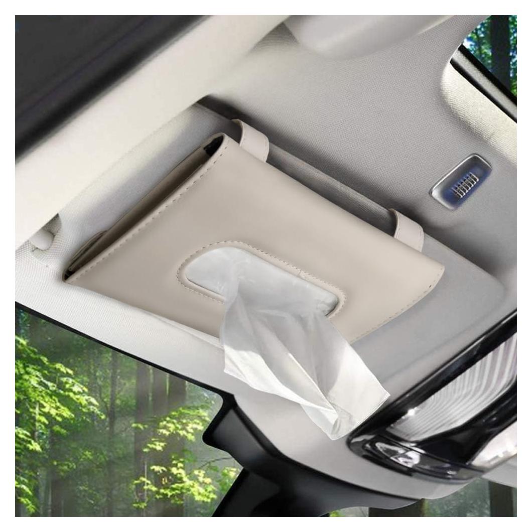 Soporte de Pañuelos para Coche SEMBEM Beige - Dispensador Universal