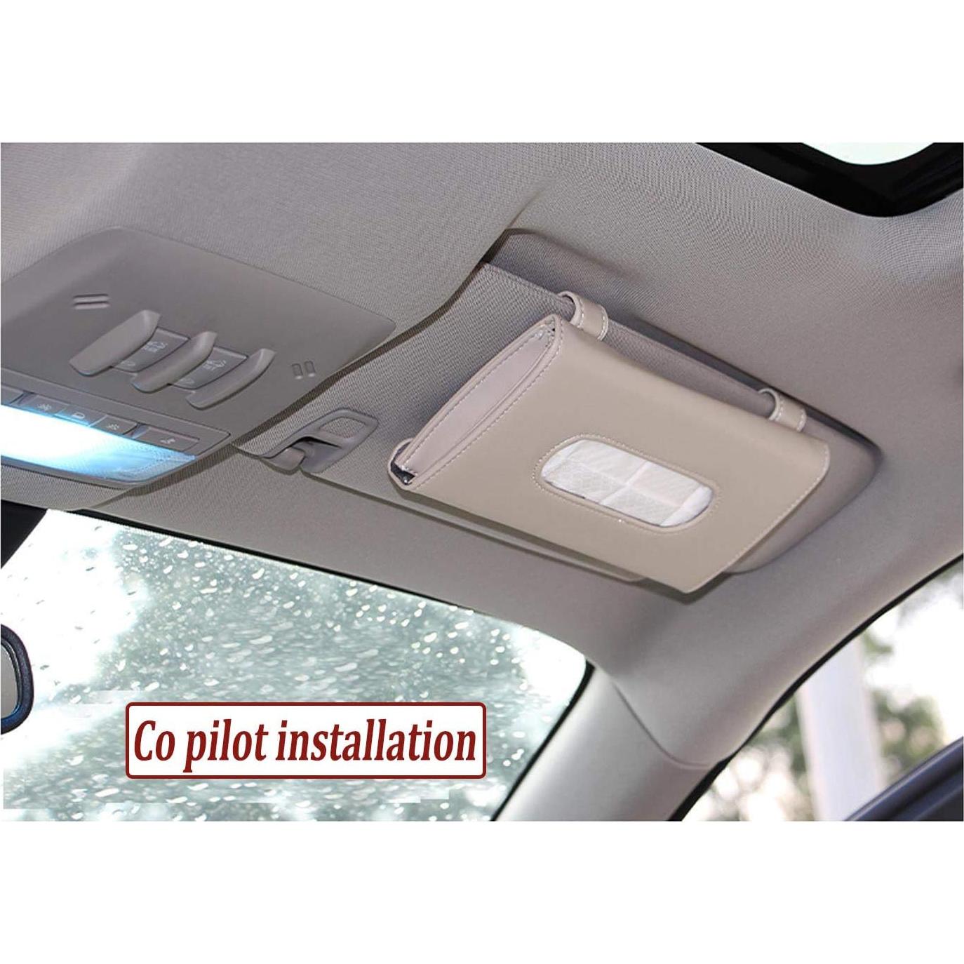 Soporte de Pañuelos para Coche SEMBEM Beige - Dispensador Universal