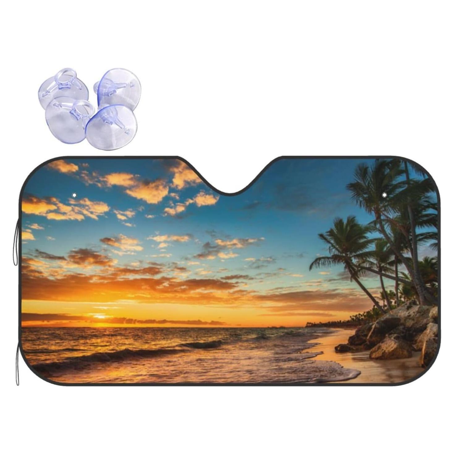 Sombra Solar para Parabrisas YETTA YANG 130x70cm UV Playa