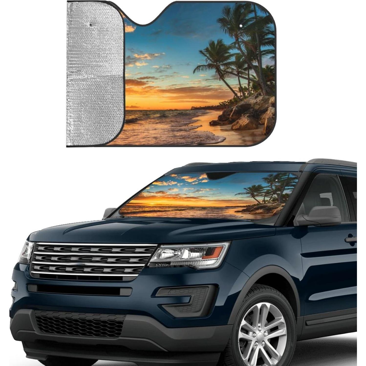 Sombra Solar para Parabrisas YETTA YANG 130x70cm UV Playa