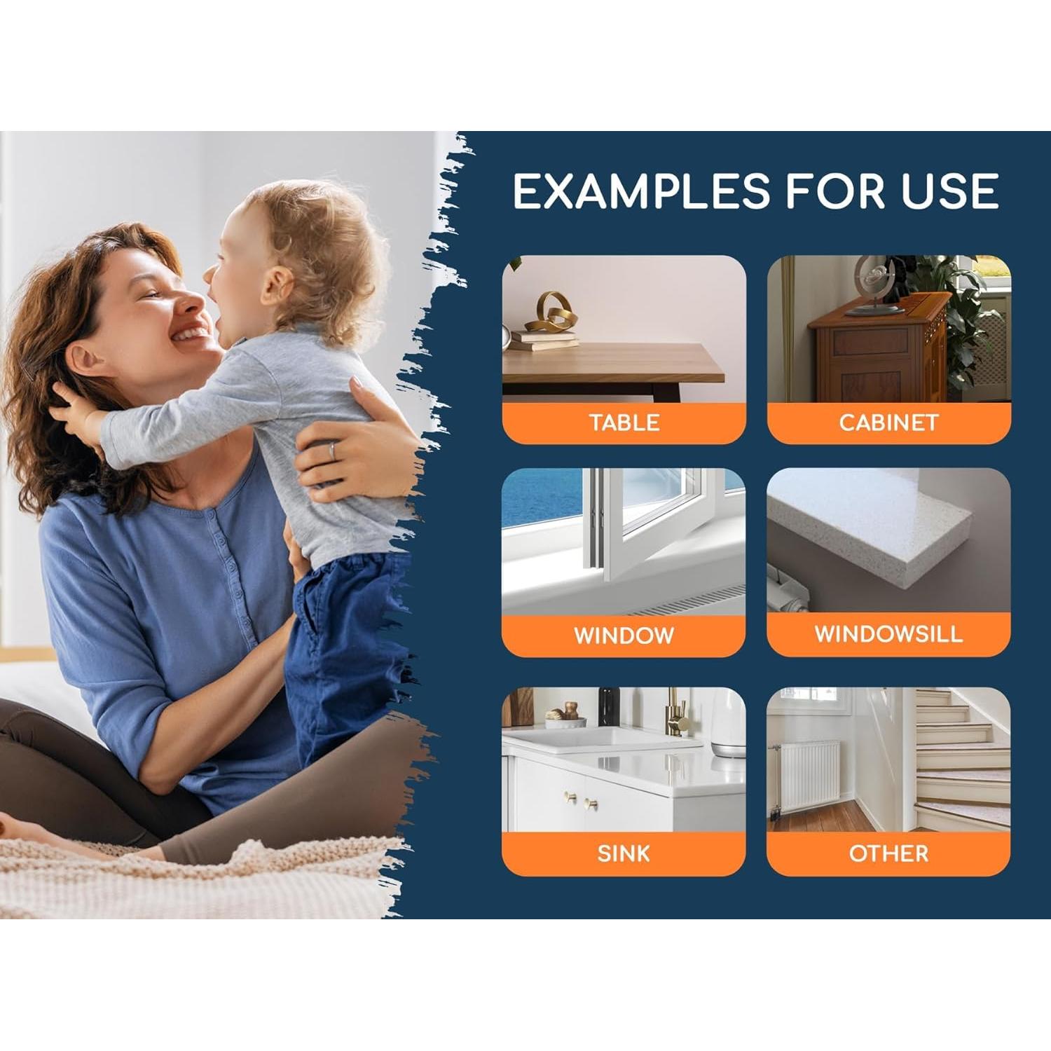 Protectores de Esquinas GLUIT Transparentes para Bebés - 10 Paquete