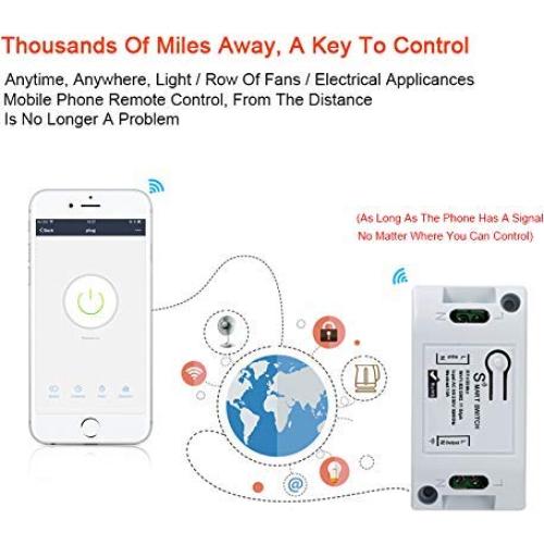 Interruptor Inteligente WiFi RODOT KR2201W, Control Remoto y Voz