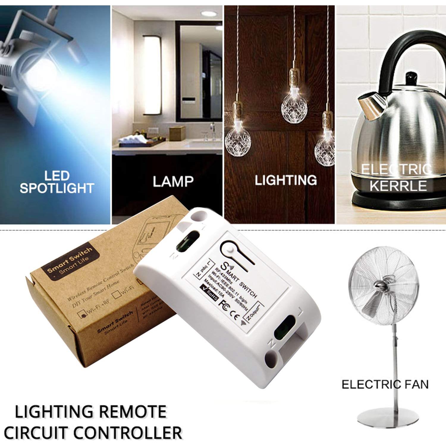 Interruptor Inteligente WiFi RODOT KR2201W, Control Remoto y Voz