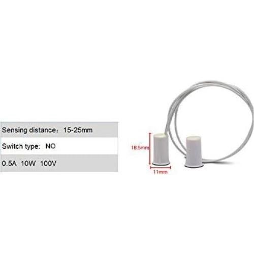 5 Juegos Interruptores Magnéticos de Puerta YXQ RC-33 Blanco