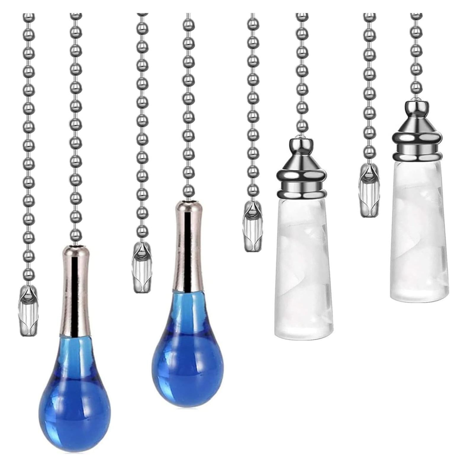 Cadena de Tirar para Ventilador de Techo ZE-268S6 Azul Cristal 30.48 cm