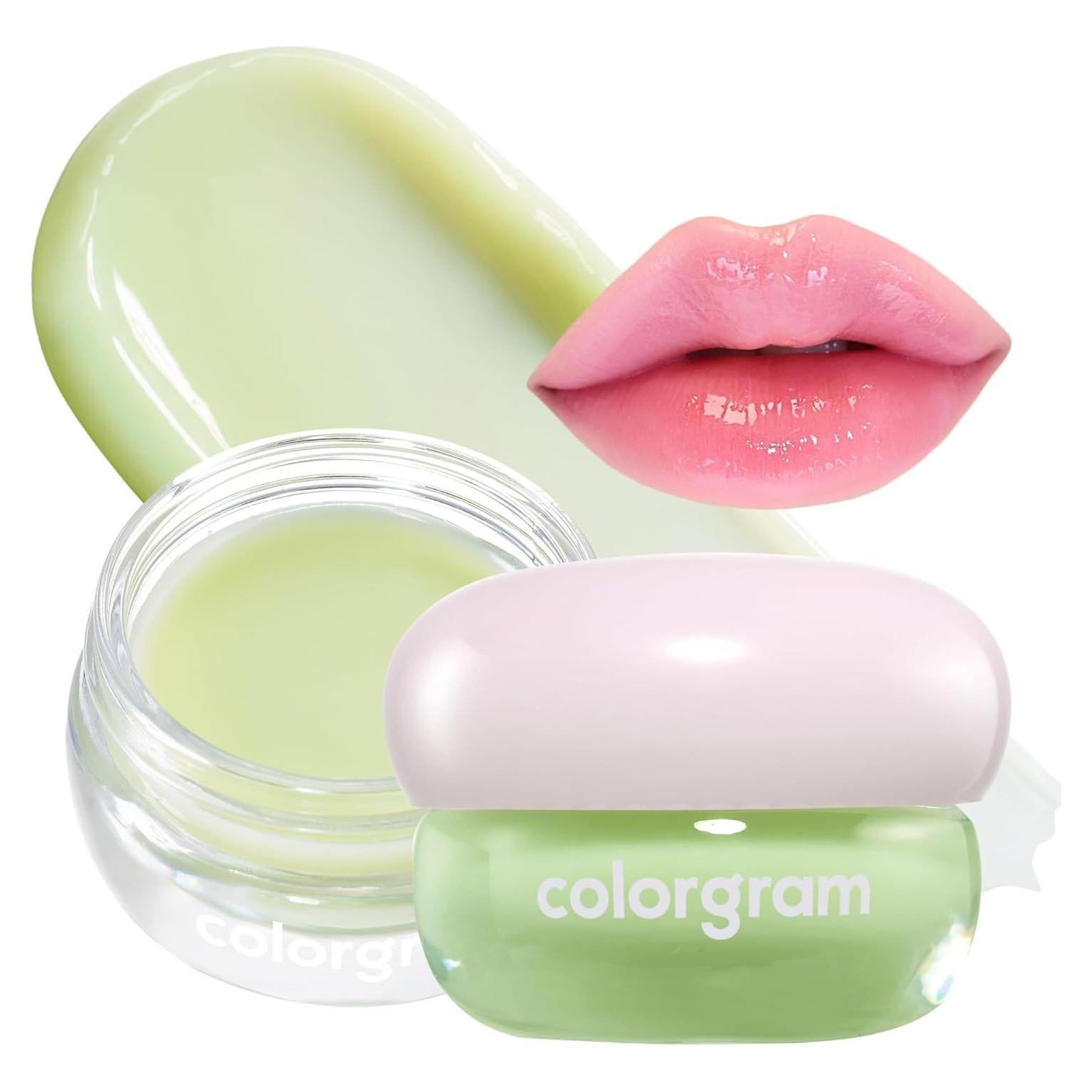 COLORGRAM TINTIN DORY LIP JAM 01 SHINE MUSCAT JAM | Pudding Pot Lip Blush | Tinted Lip Jam, Hydrating & Plumping Lip Balm with Lightweight, Non-Sticky Formula | Clear Radiance & Semi-Transparent Color