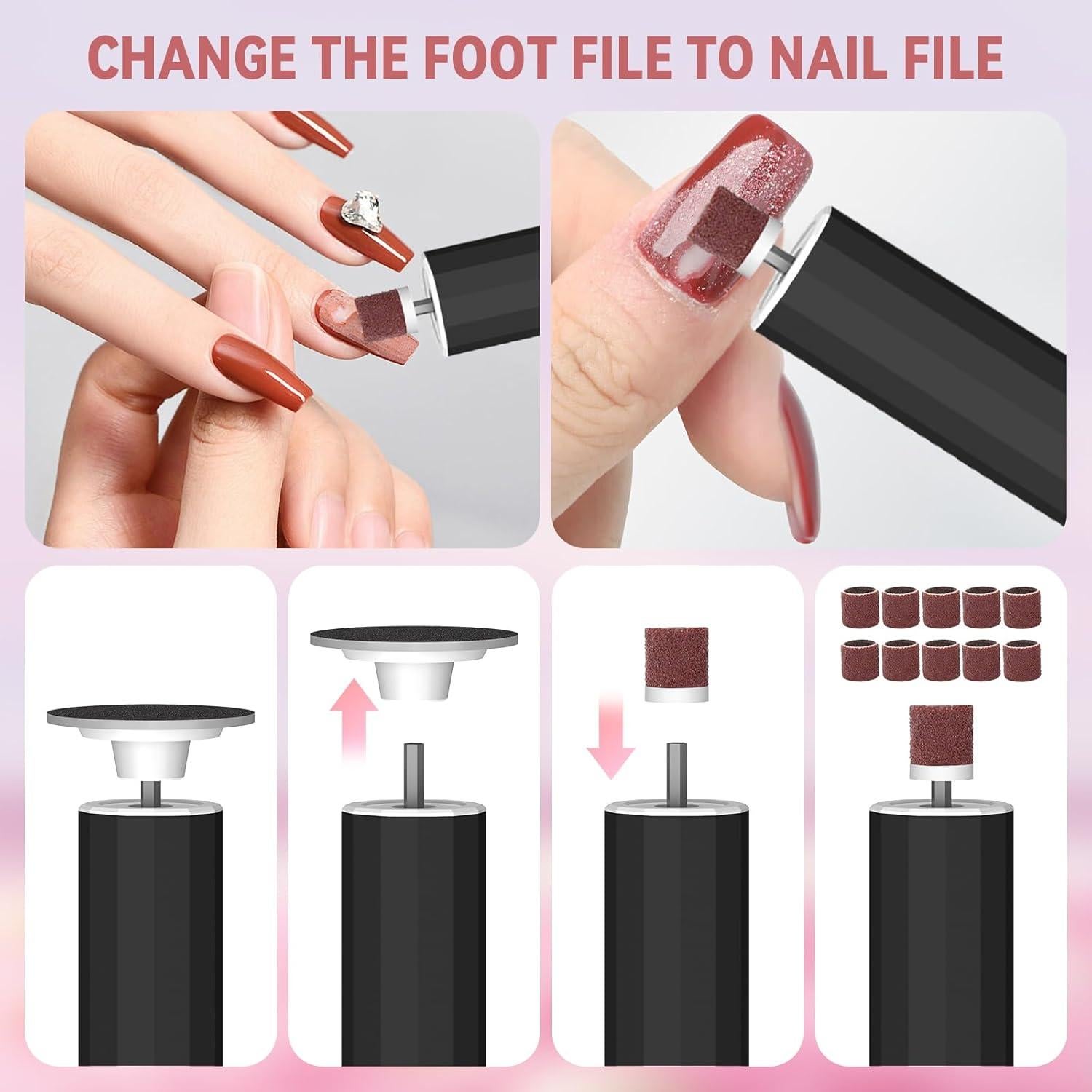 Removedor de Callos Eléctrico Jasite 2 en 1 con 50 Discos