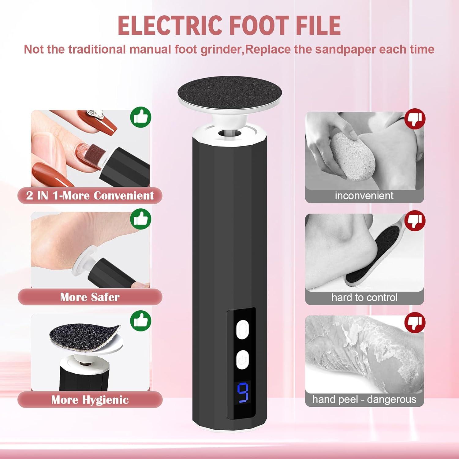 Removedor de Callos Eléctrico Jasite 2 en 1 con 50 Discos