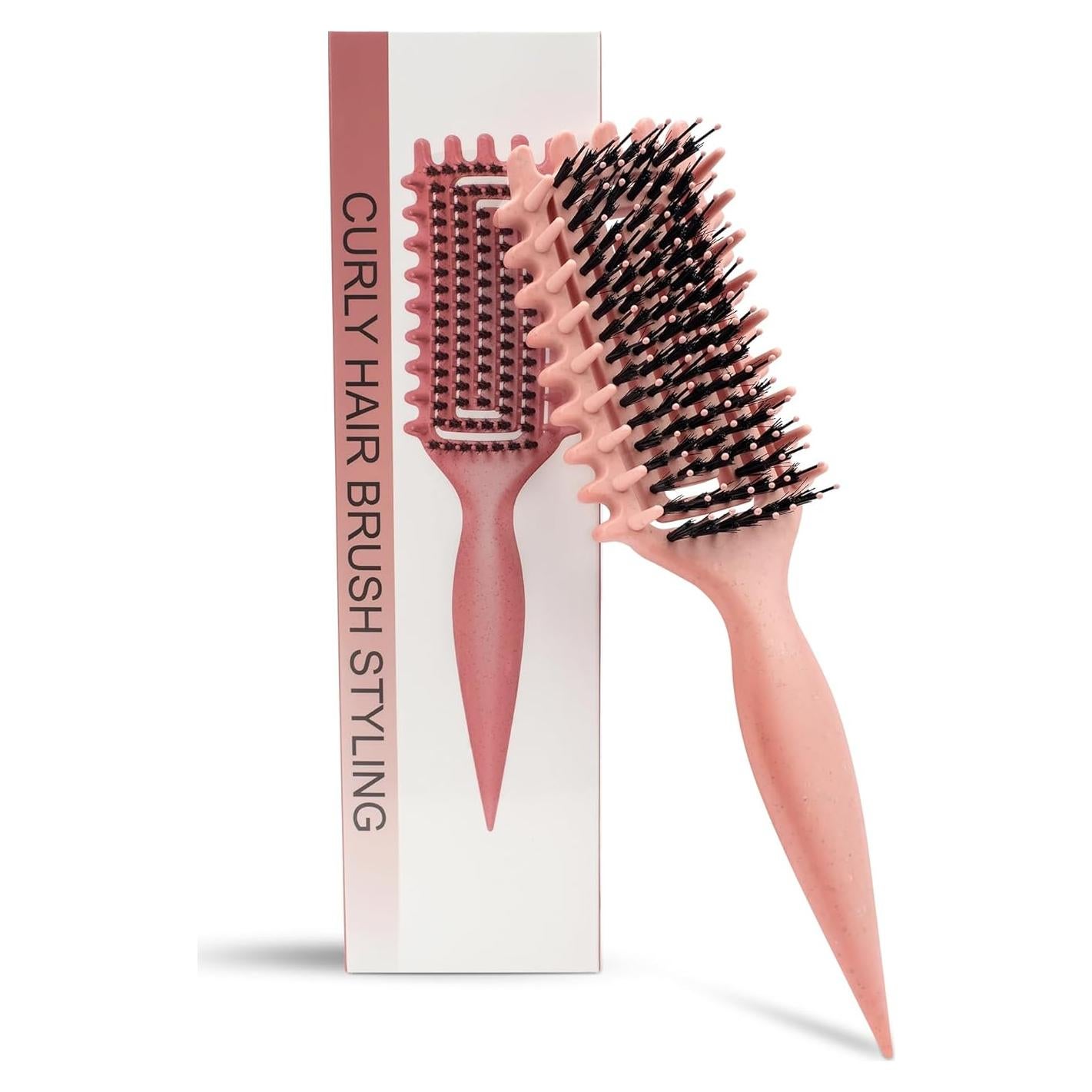 Cepillo Ventilado para Cabello Rizado GTWRMXT Beige 26.7x7.8cm