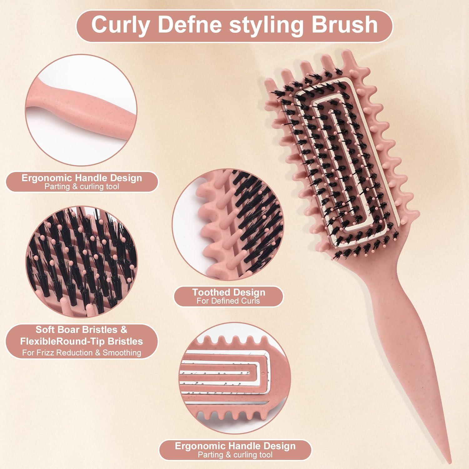 Cepillo Ventilado para Cabello Rizado GTWRMXT Beige 26.7x7.8cm