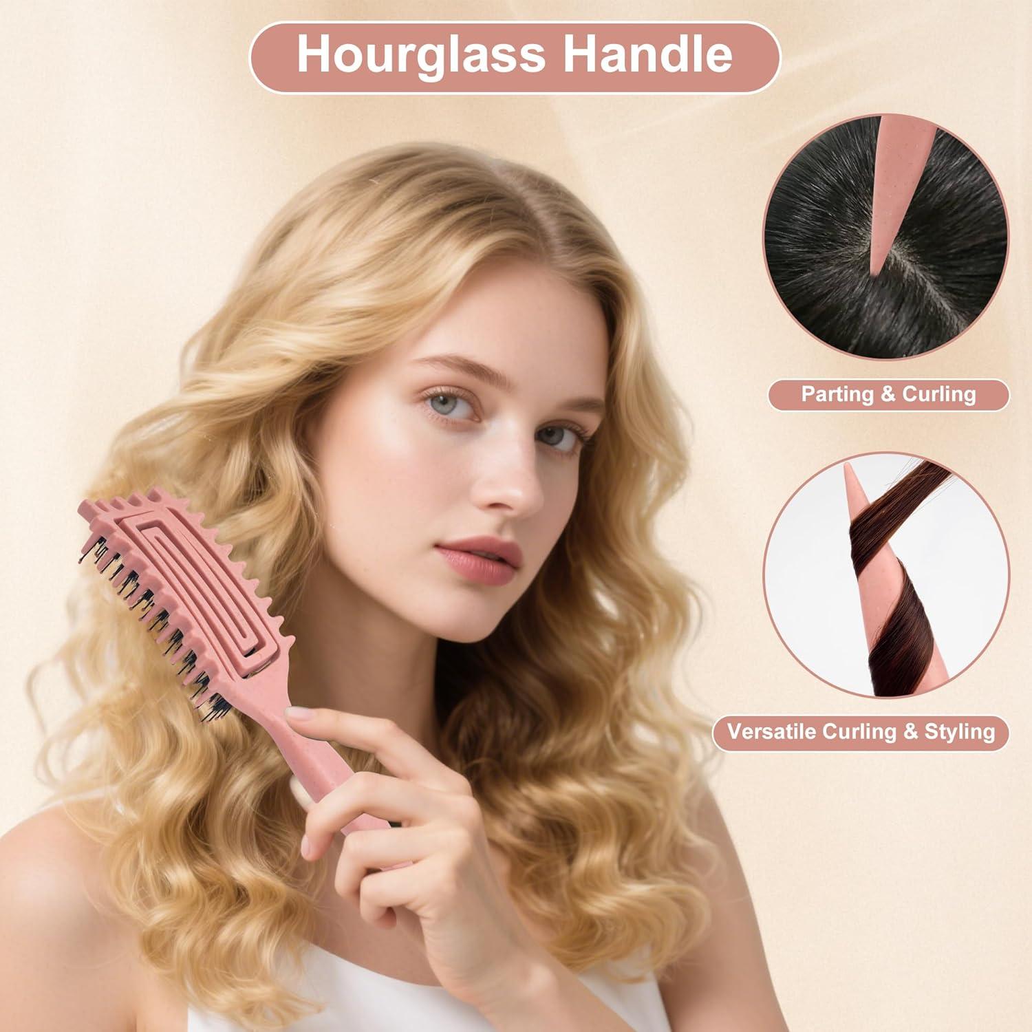 Cepillo Ventilado para Cabello Rizado GTWRMXT Beige 26.7x7.8cm