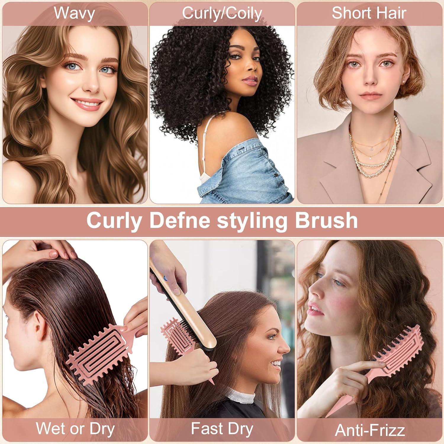 Cepillo Ventilado para Cabello Rizado GTWRMXT Beige 26.7x7.8cm