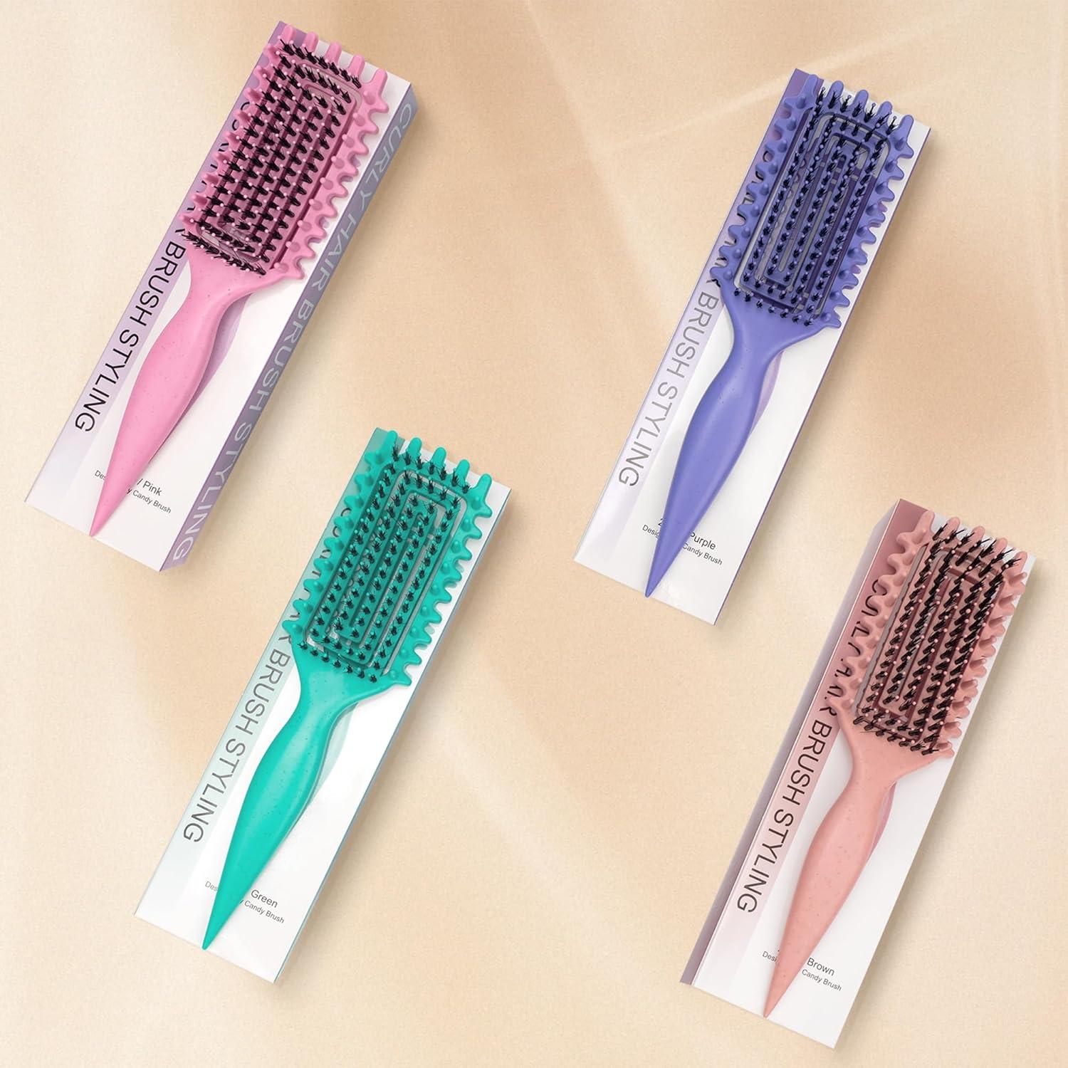 Cepillo Ventilado para Cabello Rizado GTWRMXT Beige 26.7x7.8cm