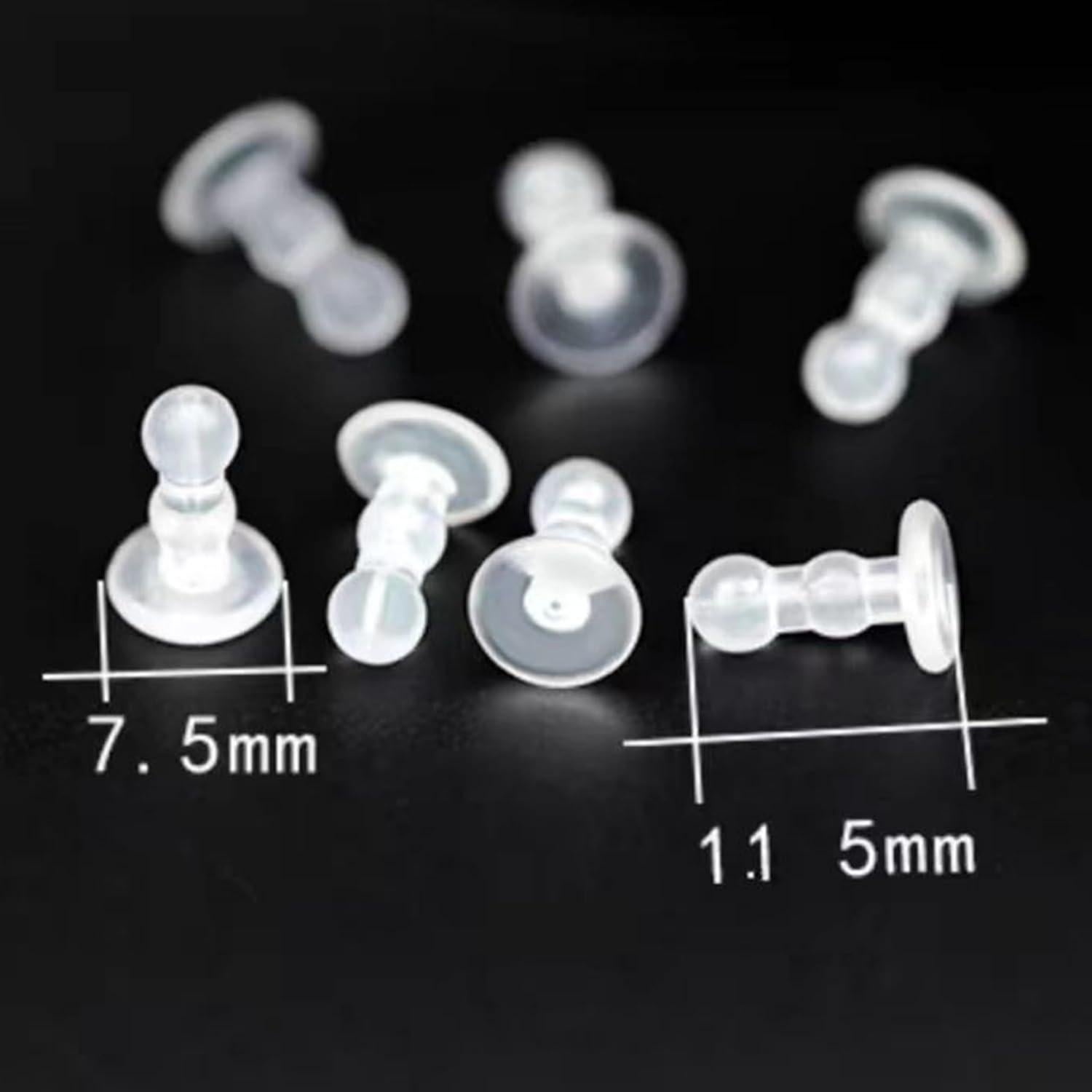 Respaldos de Aretes Suaves Meniala 50pcs Grado Médico TPE