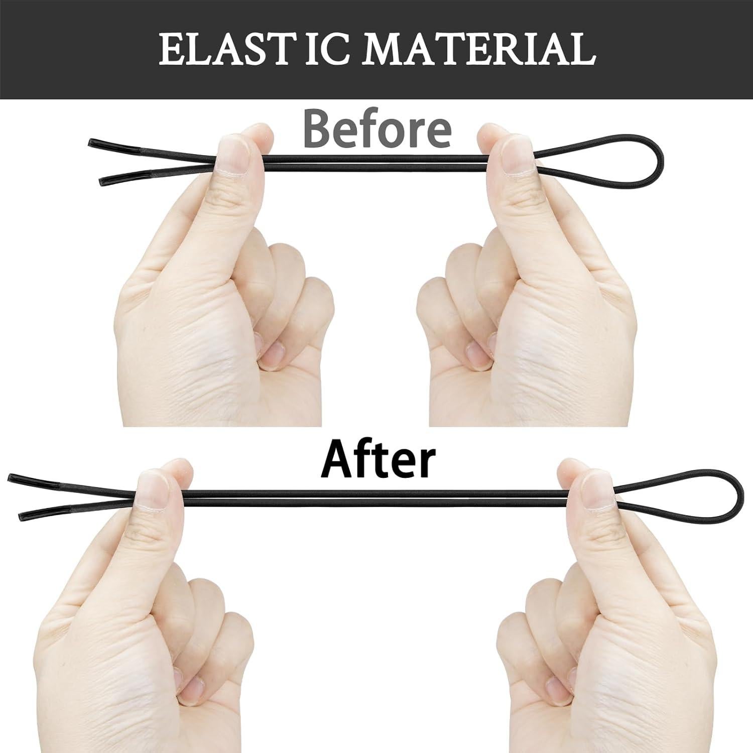 Cordoneras Elásticas Sin Nudos Endoto 96.5cm Negro para Zapatillas