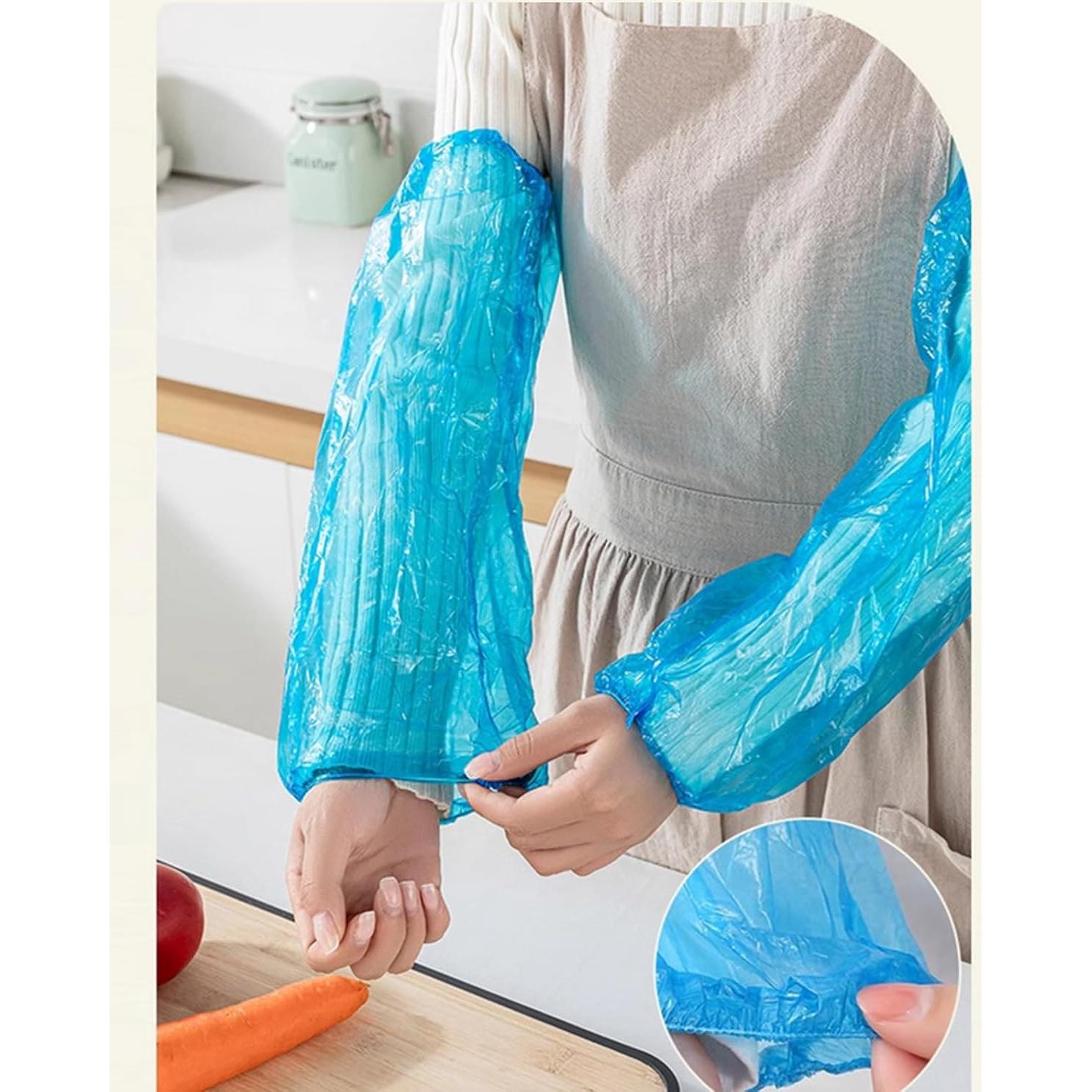 200 Mangas Desechables para Brazos LIYUN, 40x20 cm, Azul