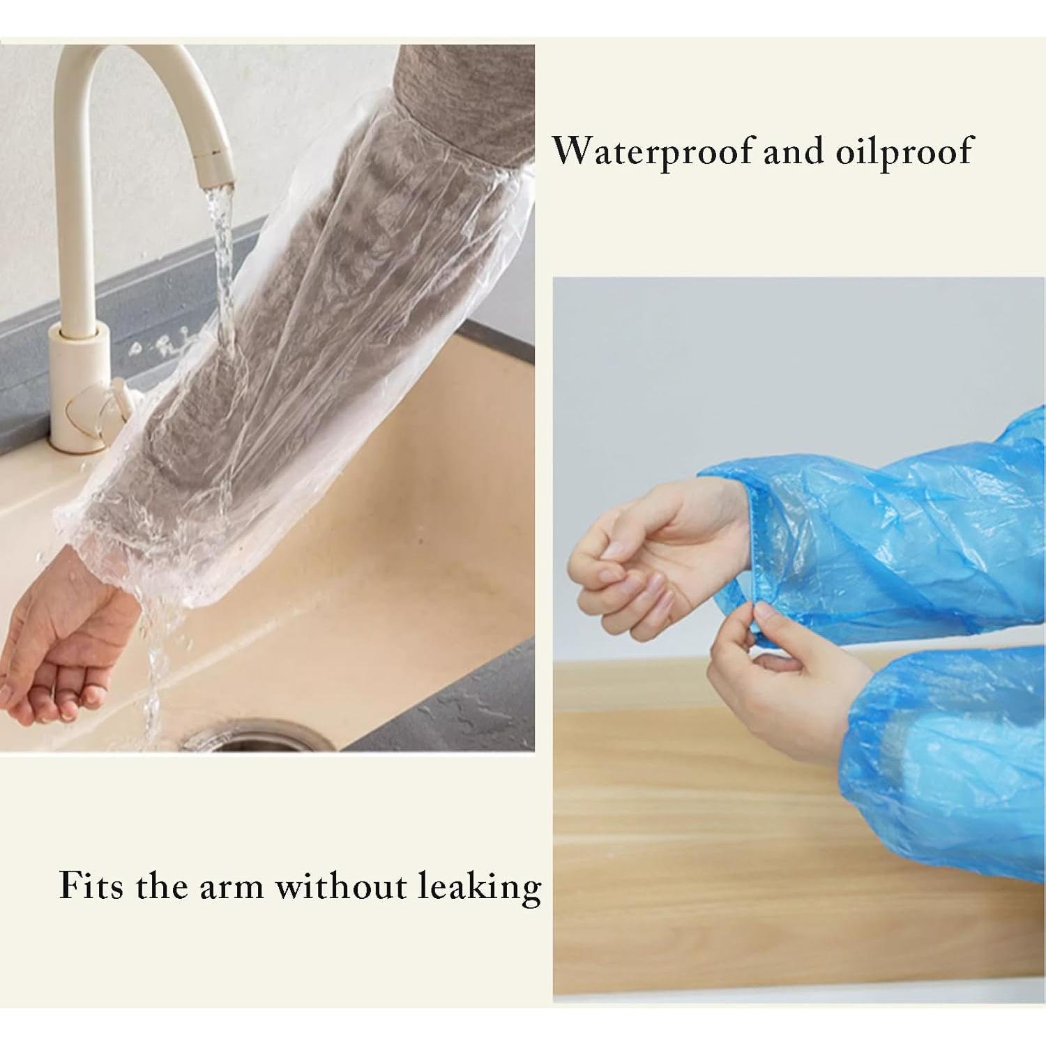 200 Mangas Desechables para Brazos LIYUN, 40x20 cm, Azul