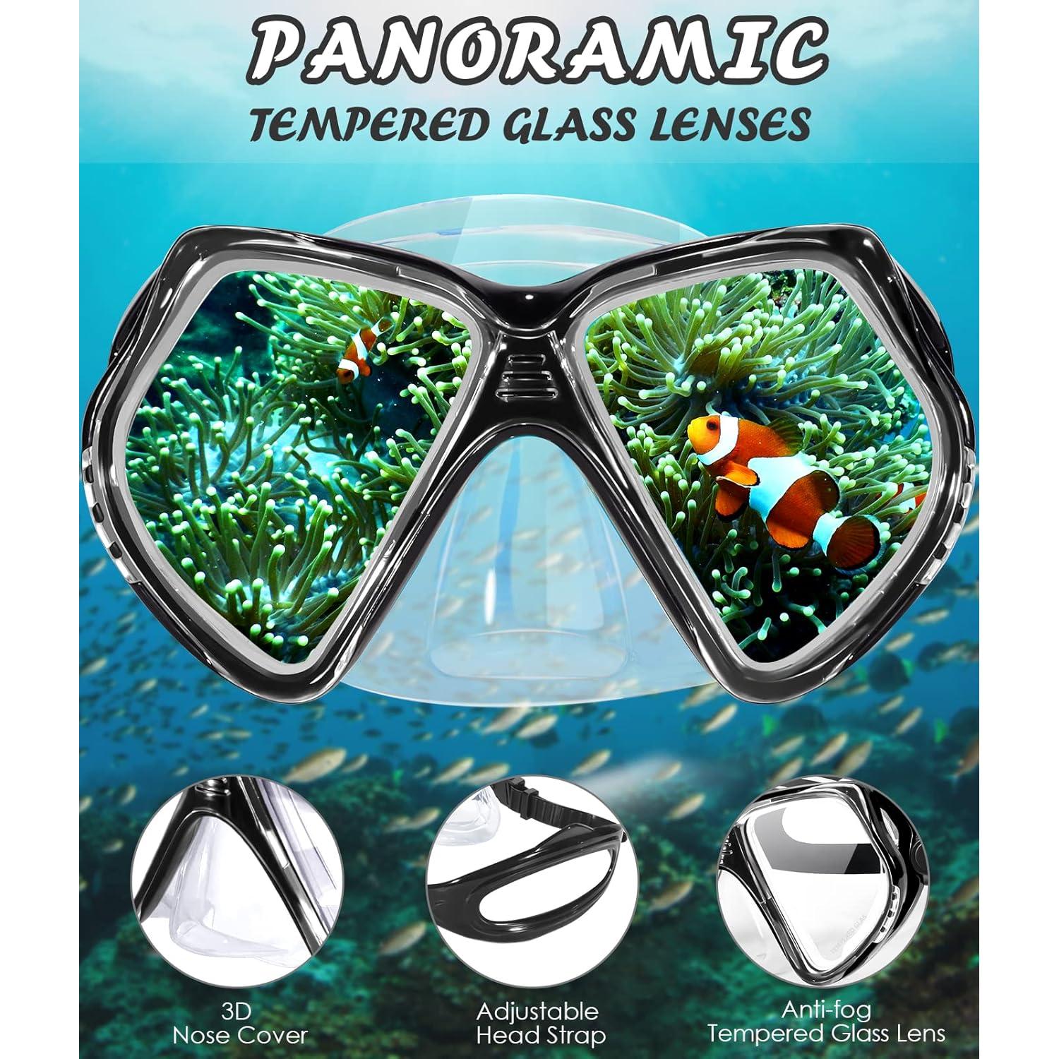 Gafas de natación Seago para niños 6-14 años con snorkel