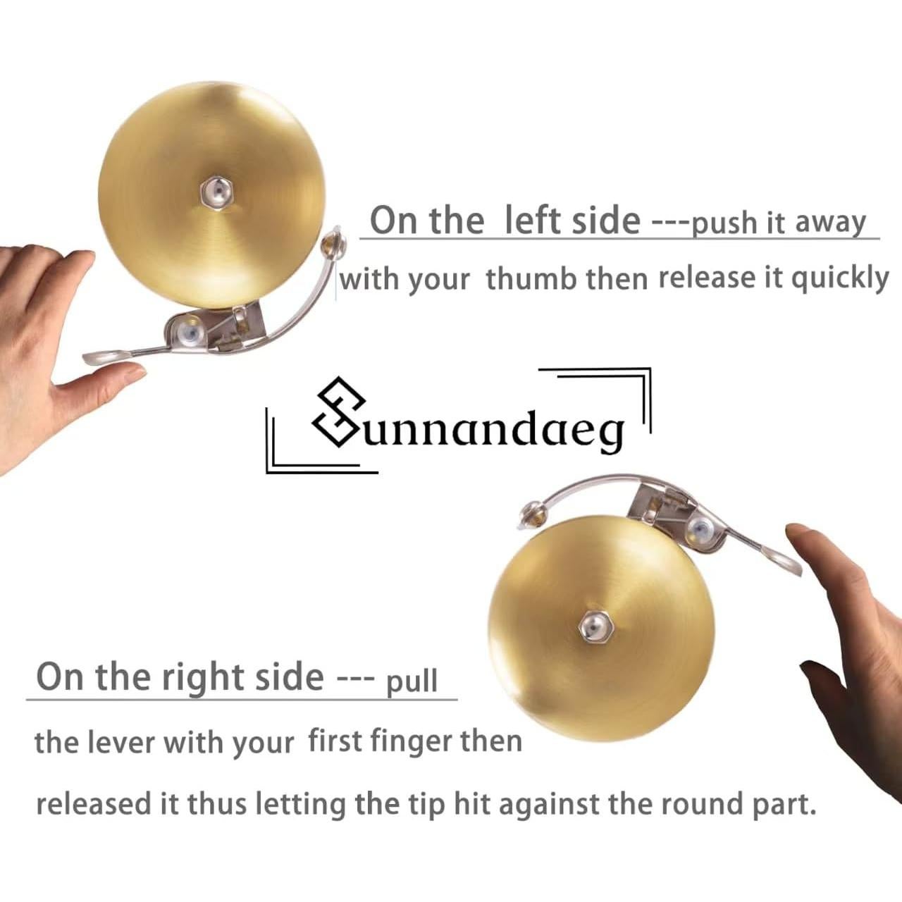 Campana de Bicicleta SUNNANDAEG de Latón 84dB para Manillar 22.2-31.8mm