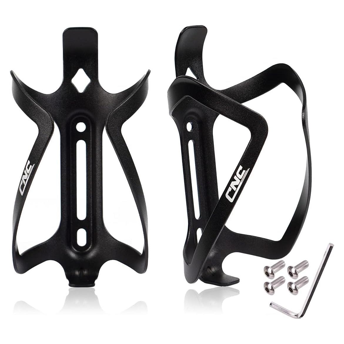 Soporte para Botella de Agua de Bicicleta CNC - Paquete de 2 - Negro