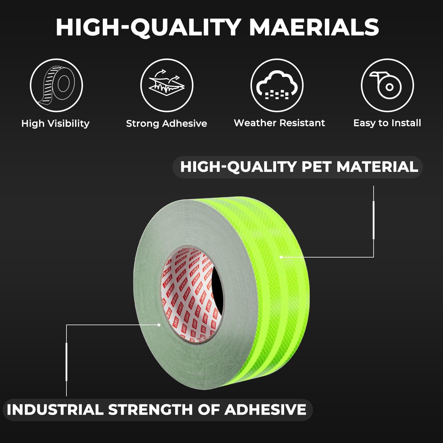 Cinta Reflectante SWRT 5.08 cm x 9.14 m Verde Fluorescente