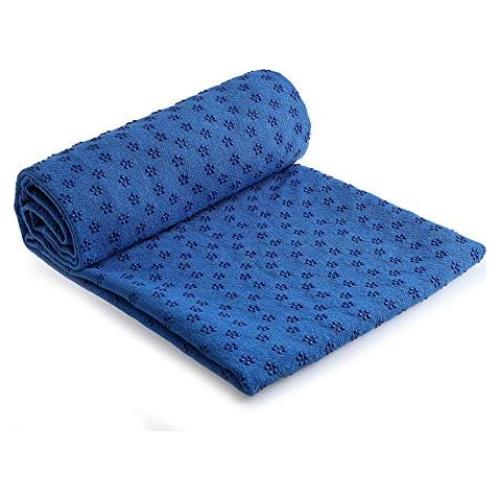 Toalla de Yoga IBL Azul Antideslizante 61x183 cm Microfibra