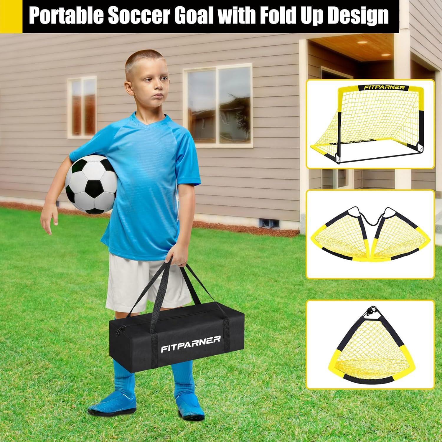Portería de Fútbol Plegable FITPARNER 1.83x1.22m para Niños