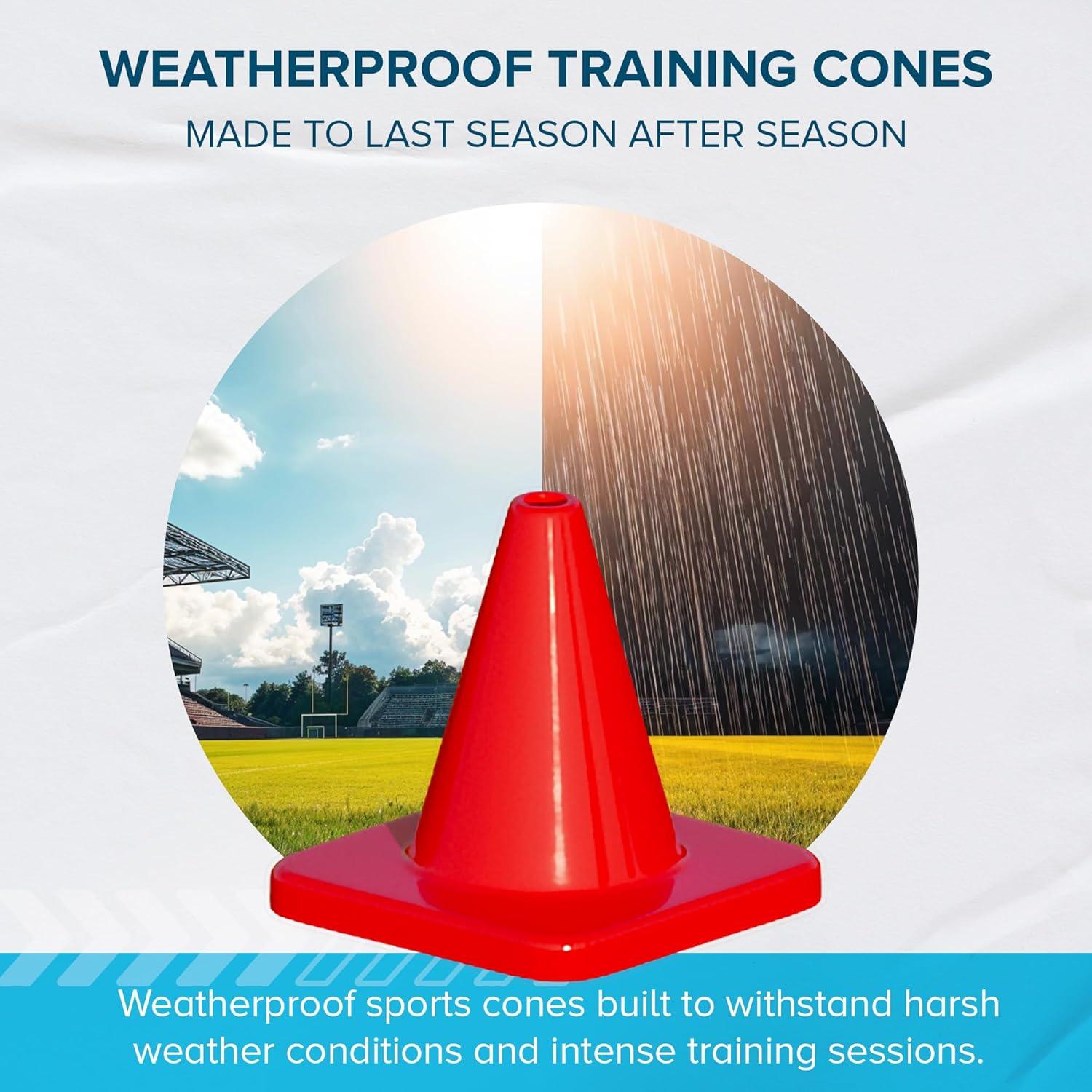 Conos de Entrenamiento LVL10 Sports 15.24 cm Naranja - Paquete de 8