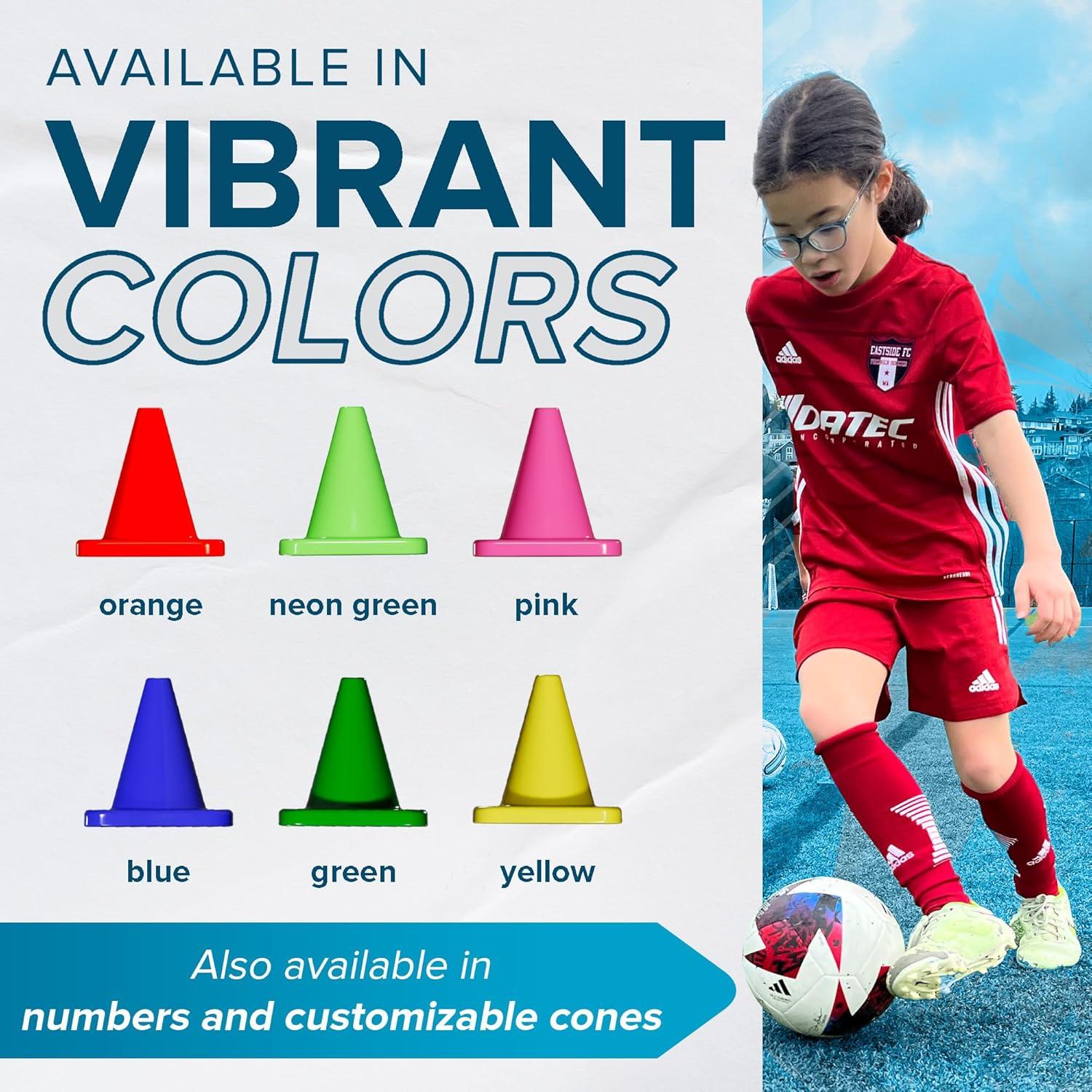 Conos de Entrenamiento LVL10 Sports 15.24 cm Naranja - Paquete de 8