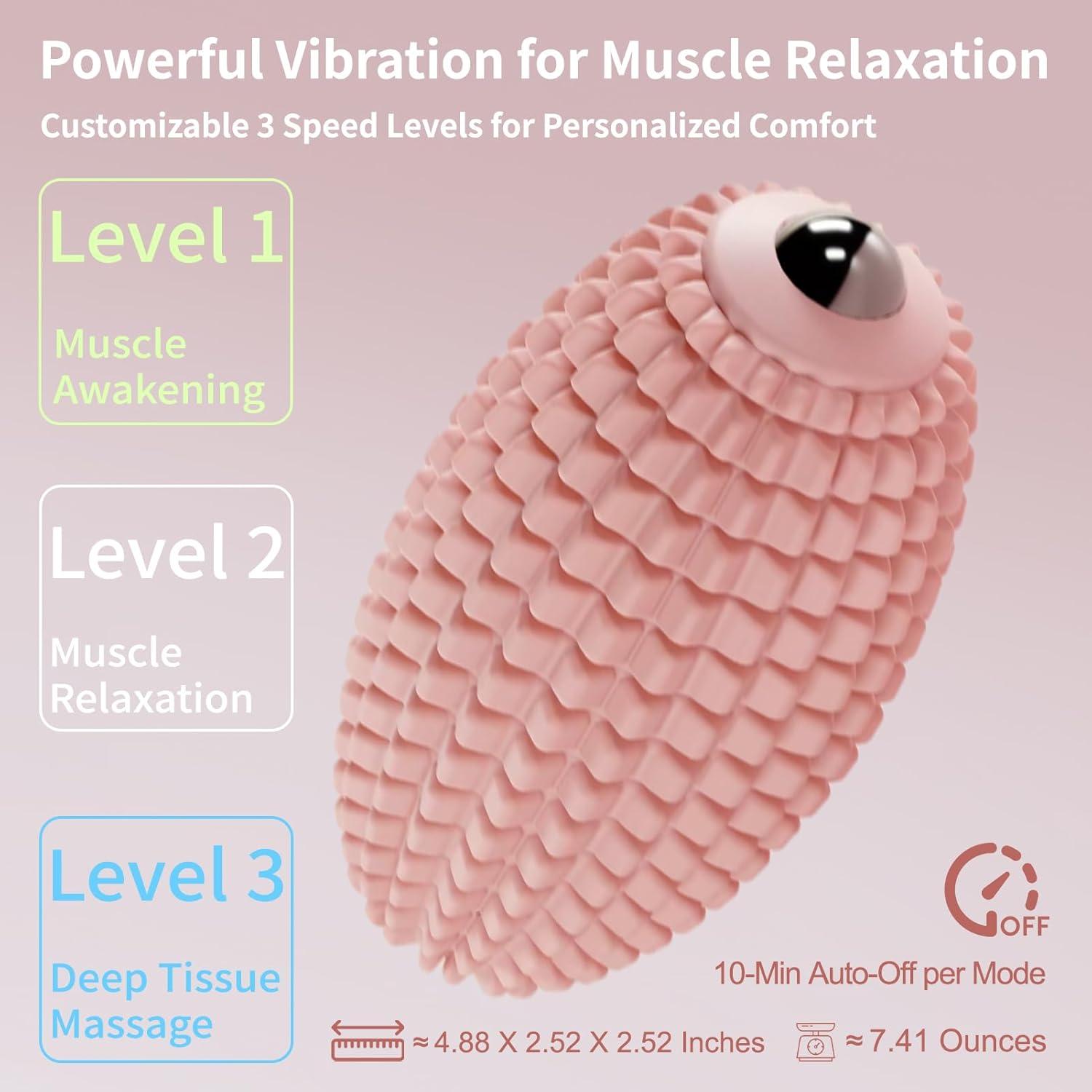 Bola de Masaje Vibrante JIEJUNJIE Azul para Relajación Muscular