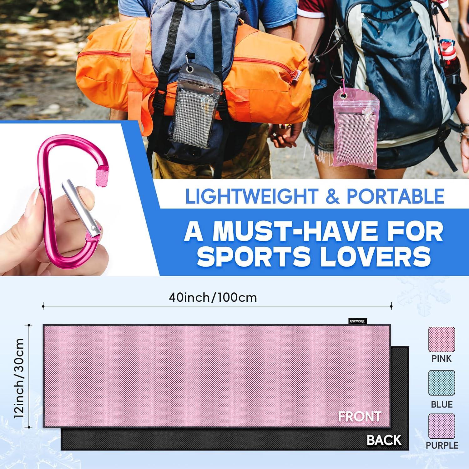 Paquete de 6 Toallas Enfriadoras SOOWASH 101.6x30.5cm Microfibra