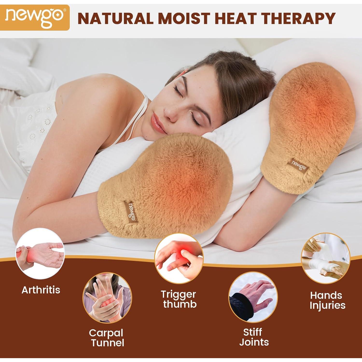 Manoplas Calentables NEWGO para Alivio de Artritis - Marrón