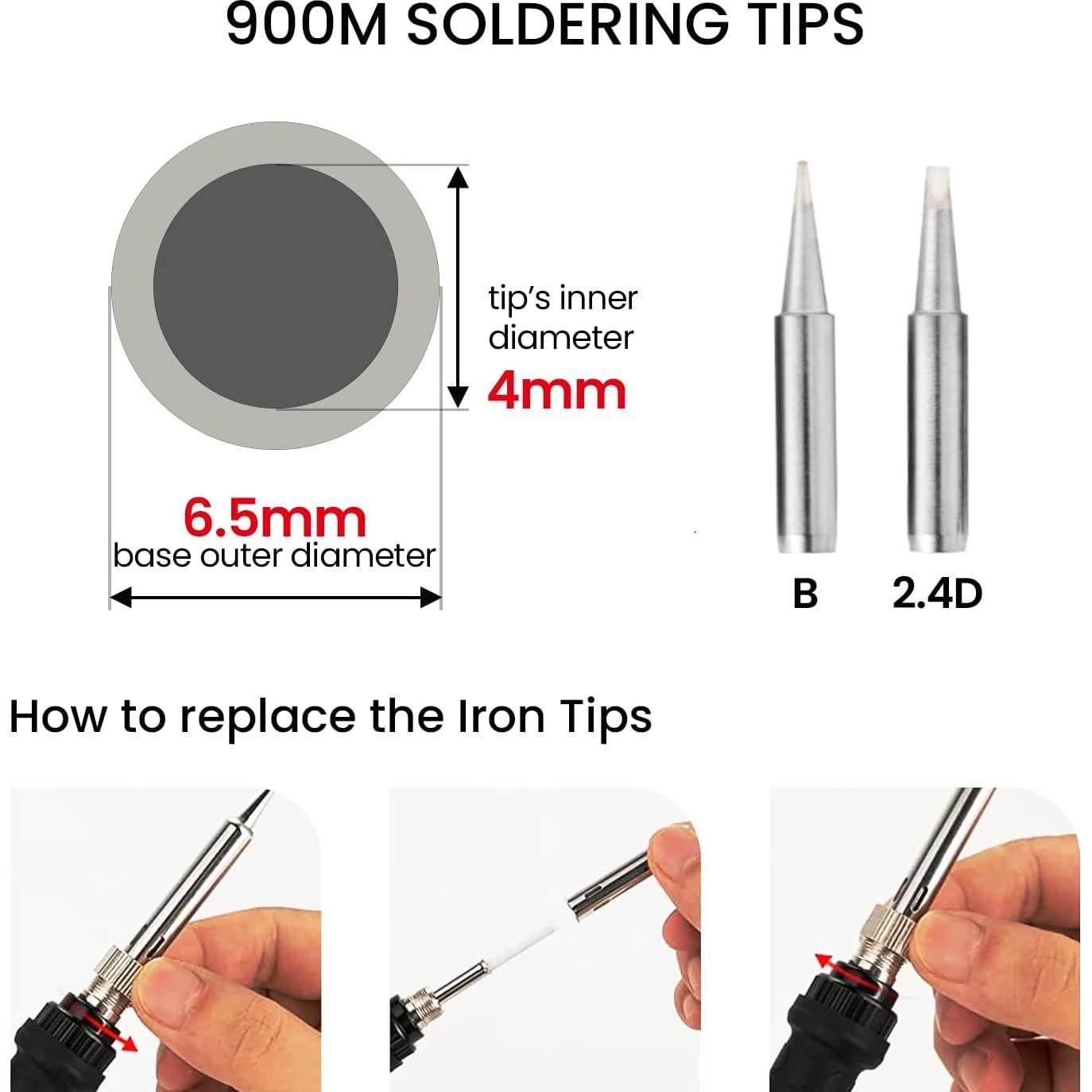 Kit de Soldador Plusivo 60W 220V, 14 en 1, Temperatura Ajustable
