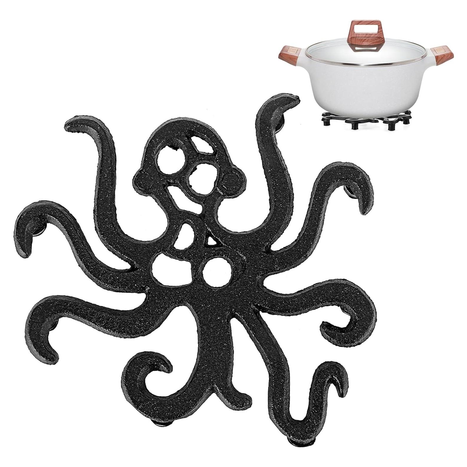 Trivet de Hierro Fundido Sumnacon Pulpo Resistente al Calor