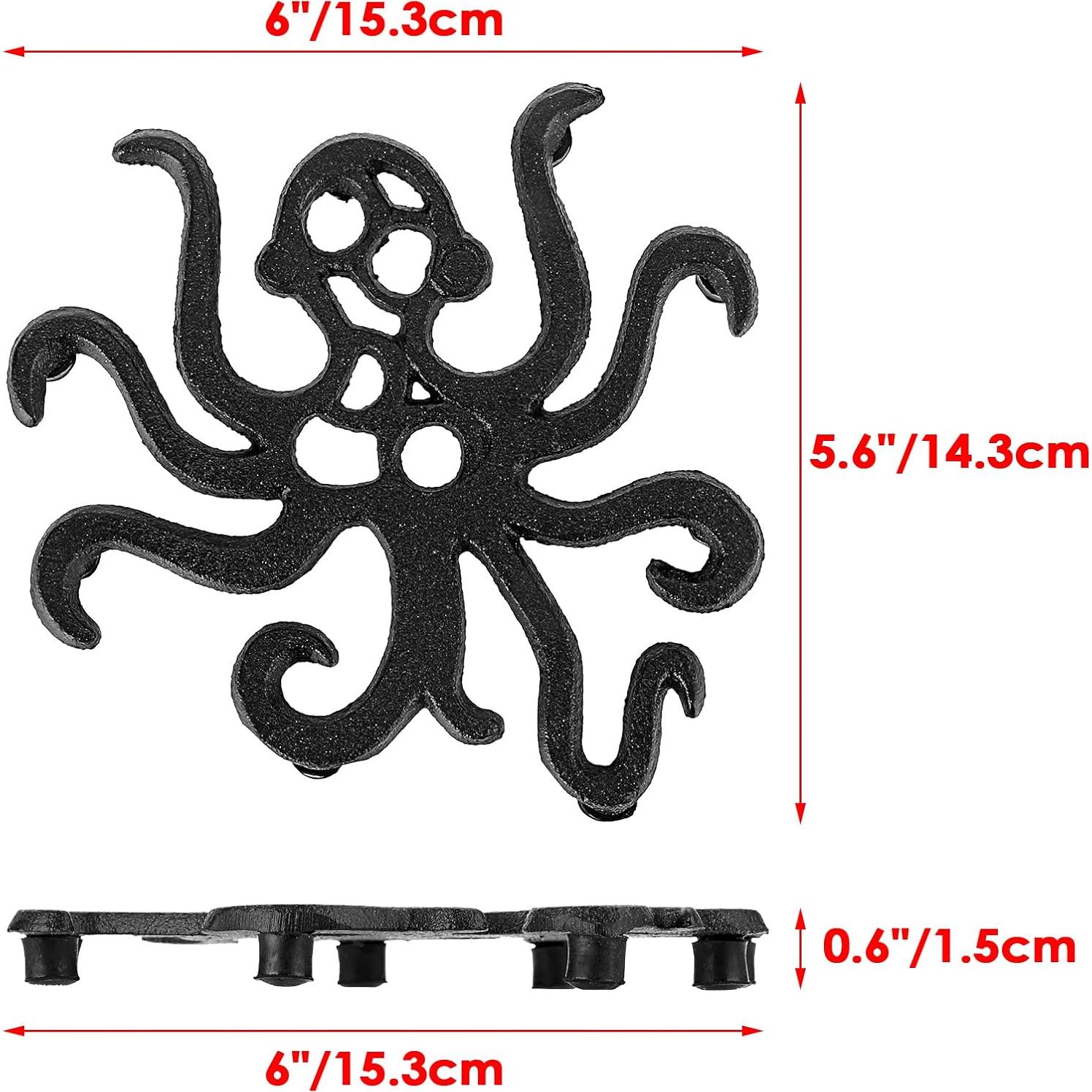 Trivet de Hierro Fundido Sumnacon Pulpo Resistente al Calor