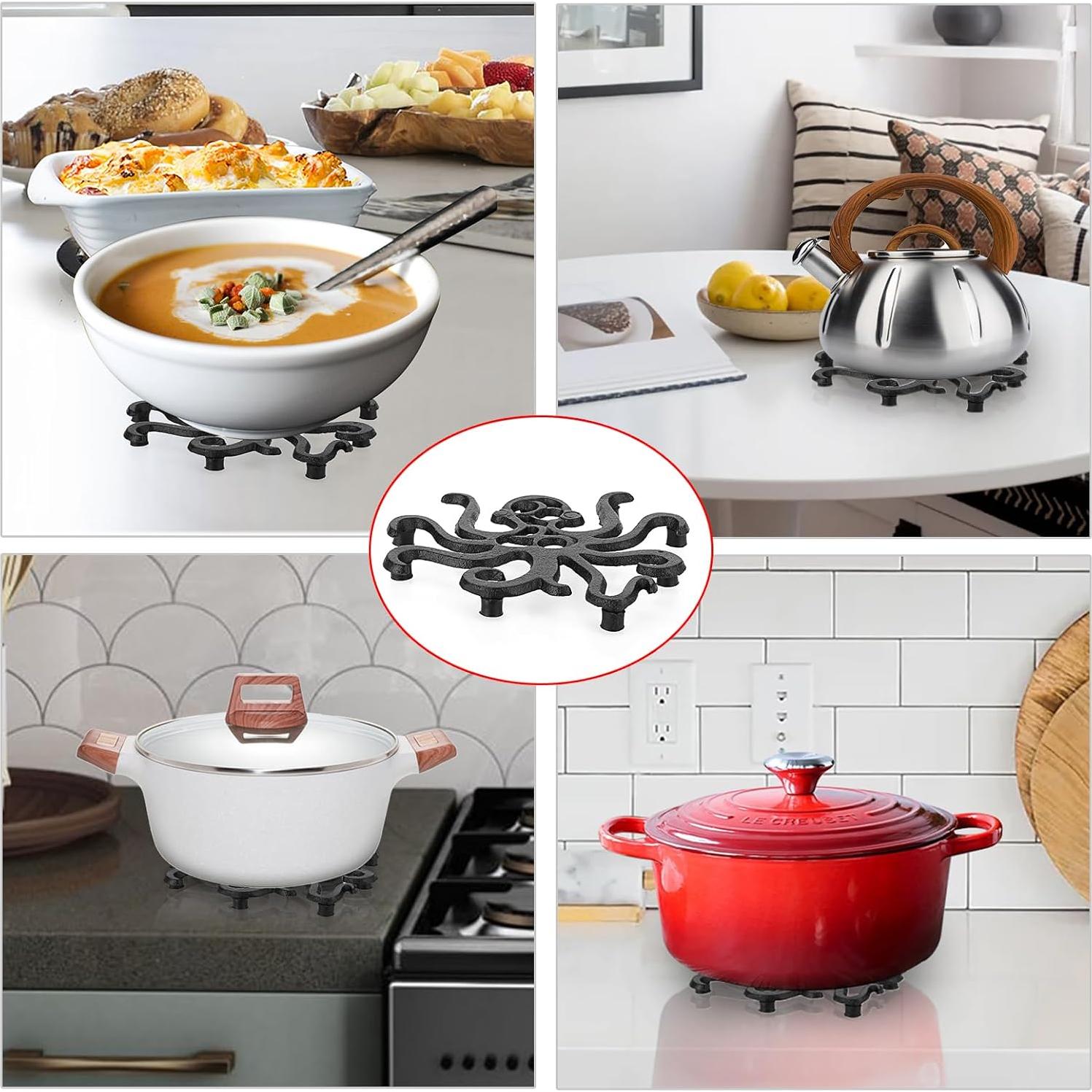 Trivet de Hierro Fundido Sumnacon Pulpo Resistente al Calor