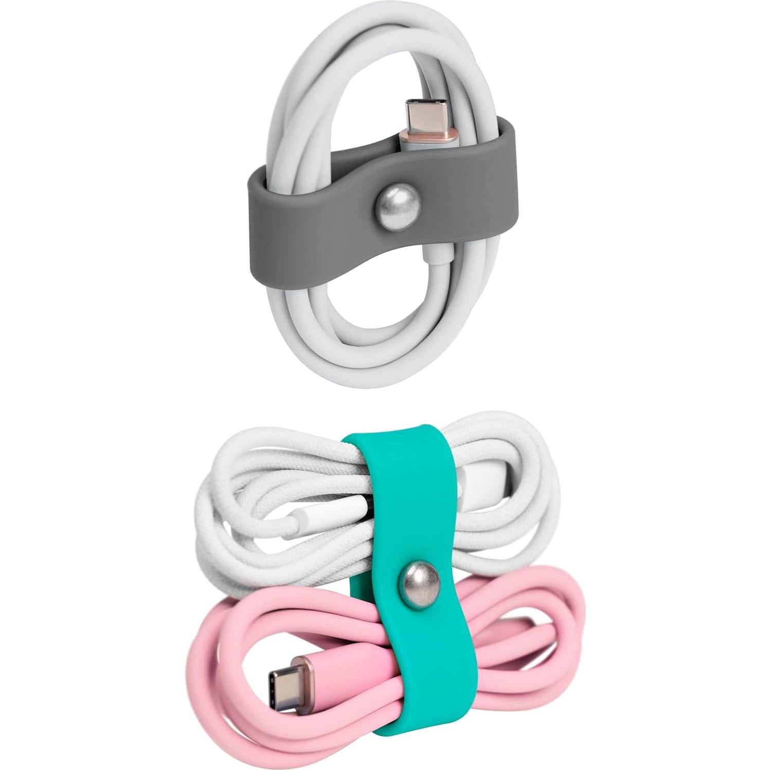 Paquete de 5 Organizadores de Cables ELFRhino Silicona